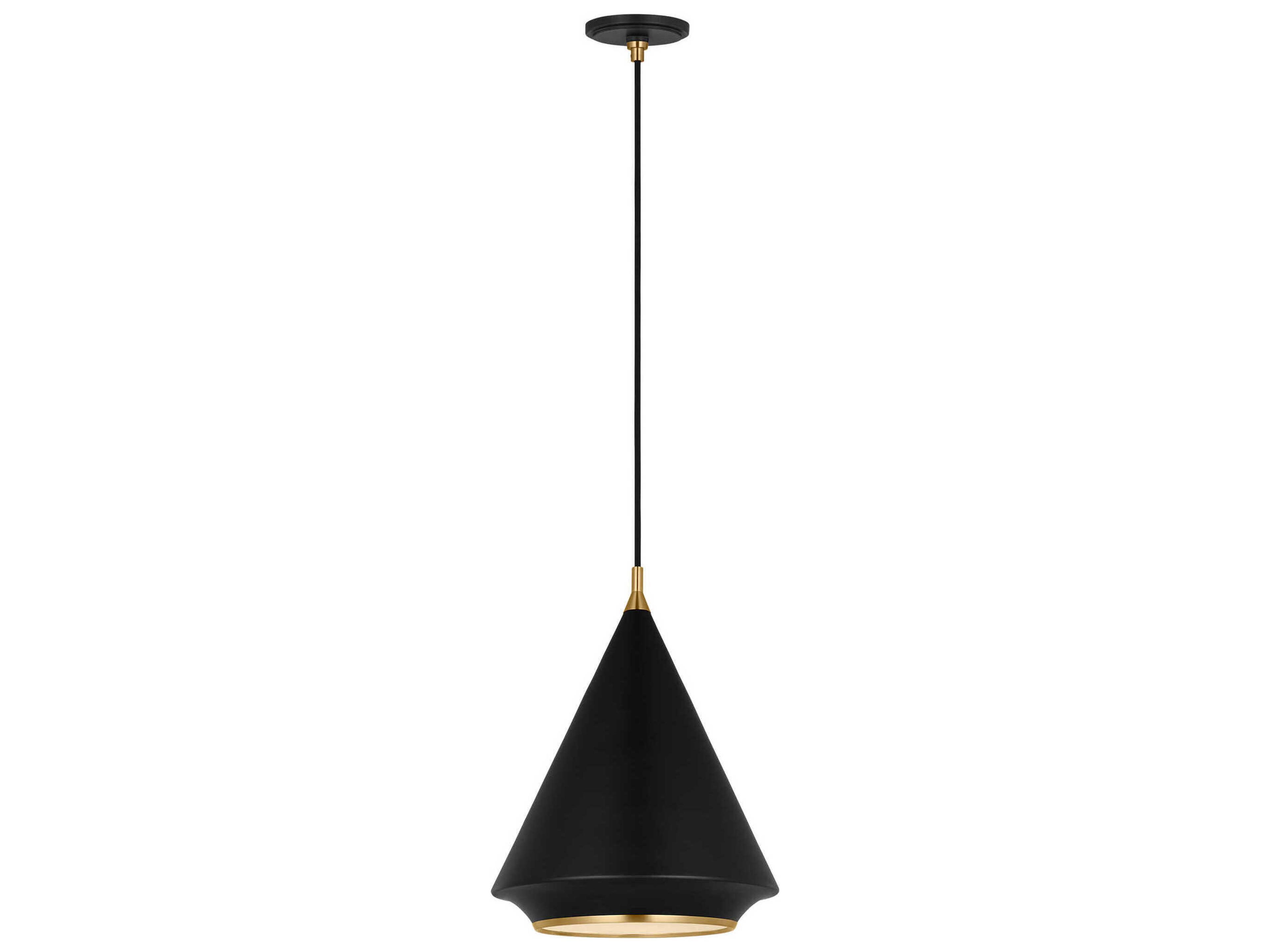 Visual Comfort Studio Stanza 1-Light Midnight Black Pendant