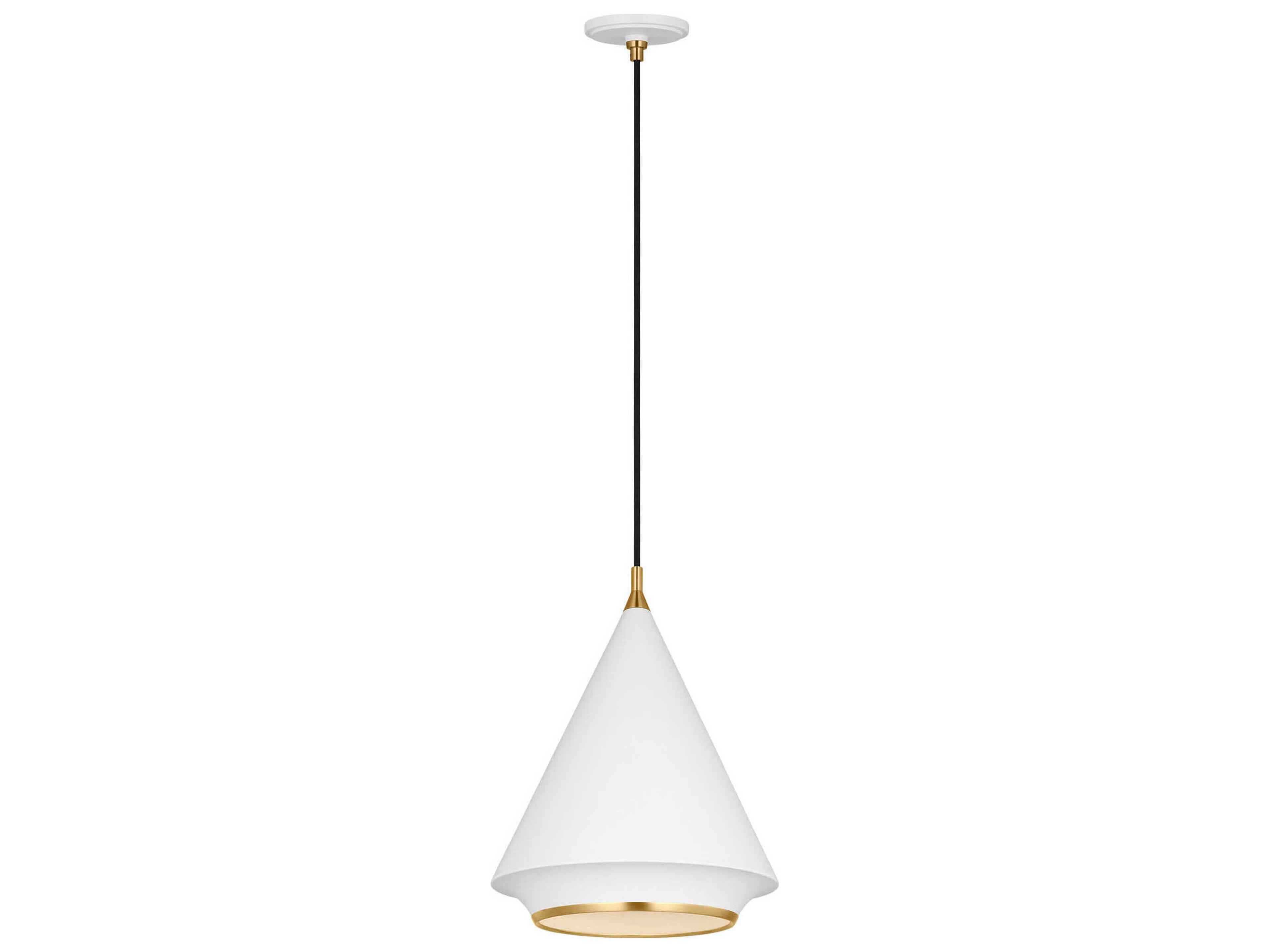 Visual Comfort Studio Stanza 1-Light Matte White Pendant