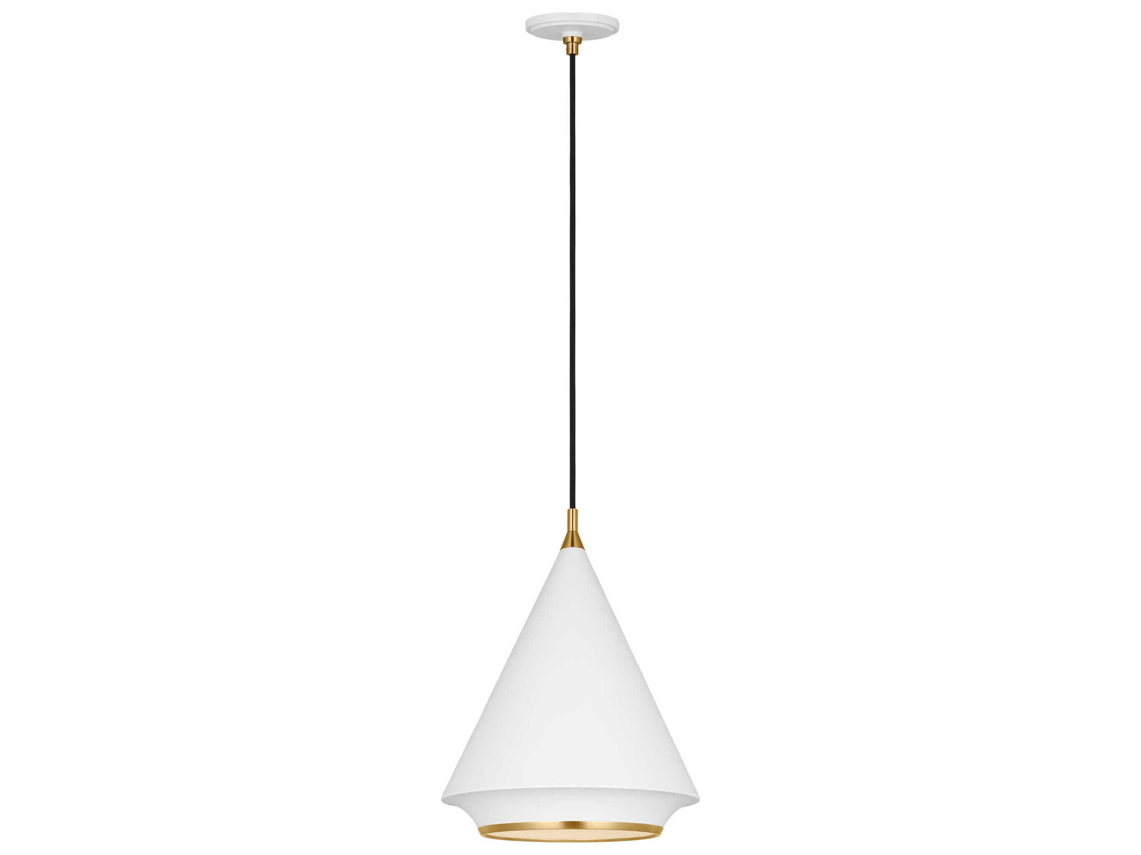 Visual Comfort Studio Stanza 1-Light Matte White Pendant