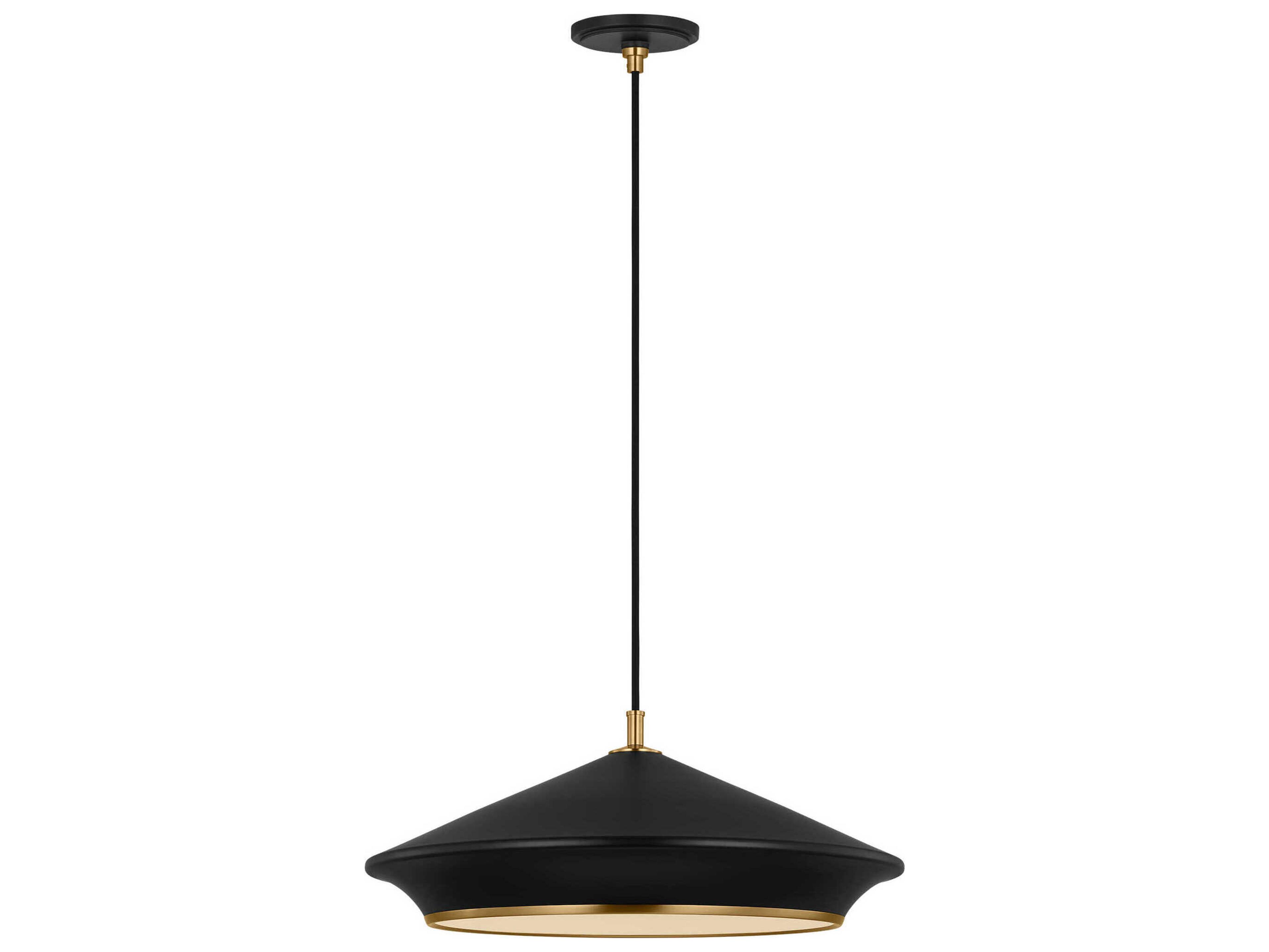 Visual Comfort Studio Stanza 1-Light Midnight Black Pendant