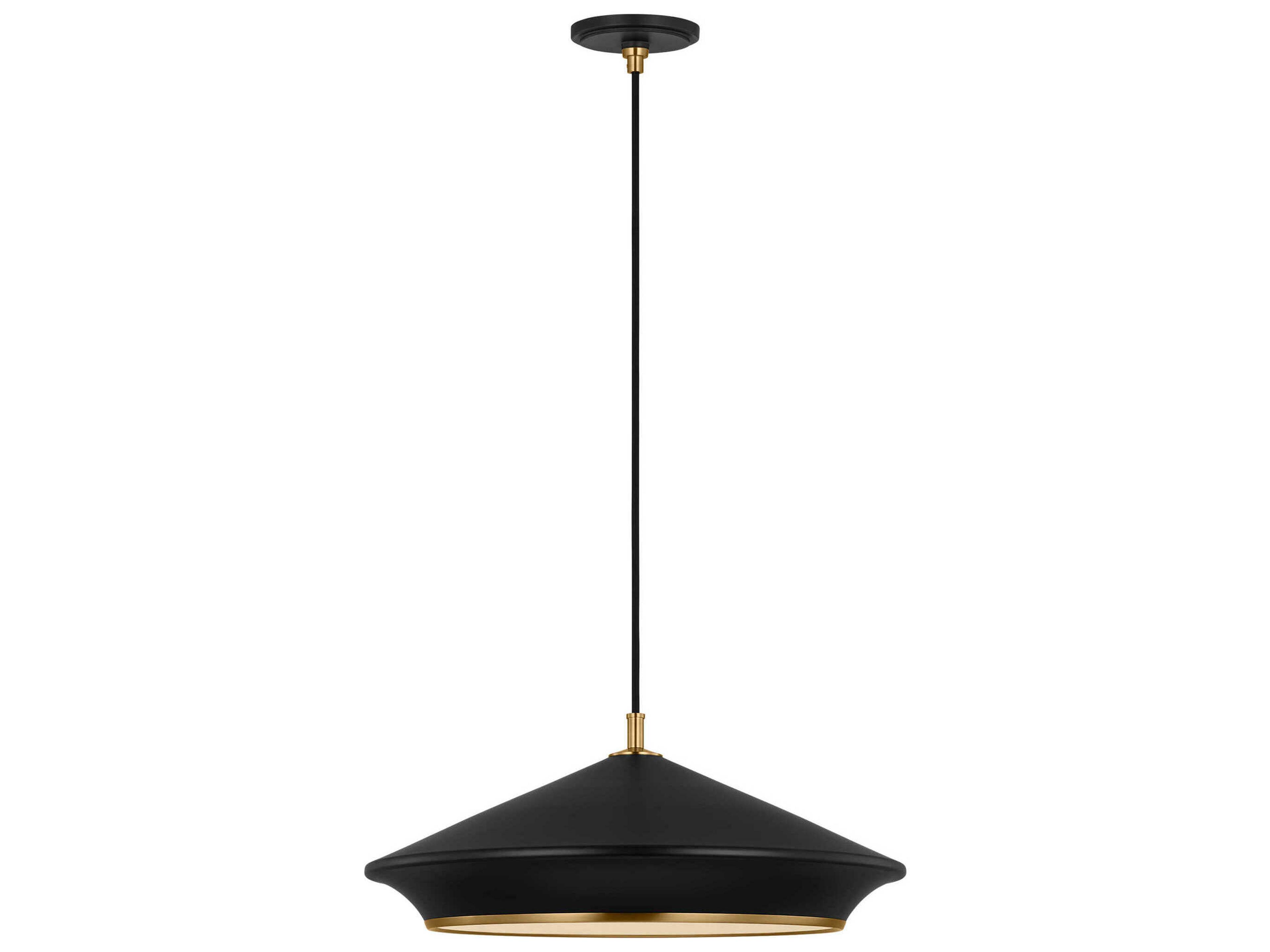 Visual Comfort Studio Stanza 1-Light Midnight Black Pendant