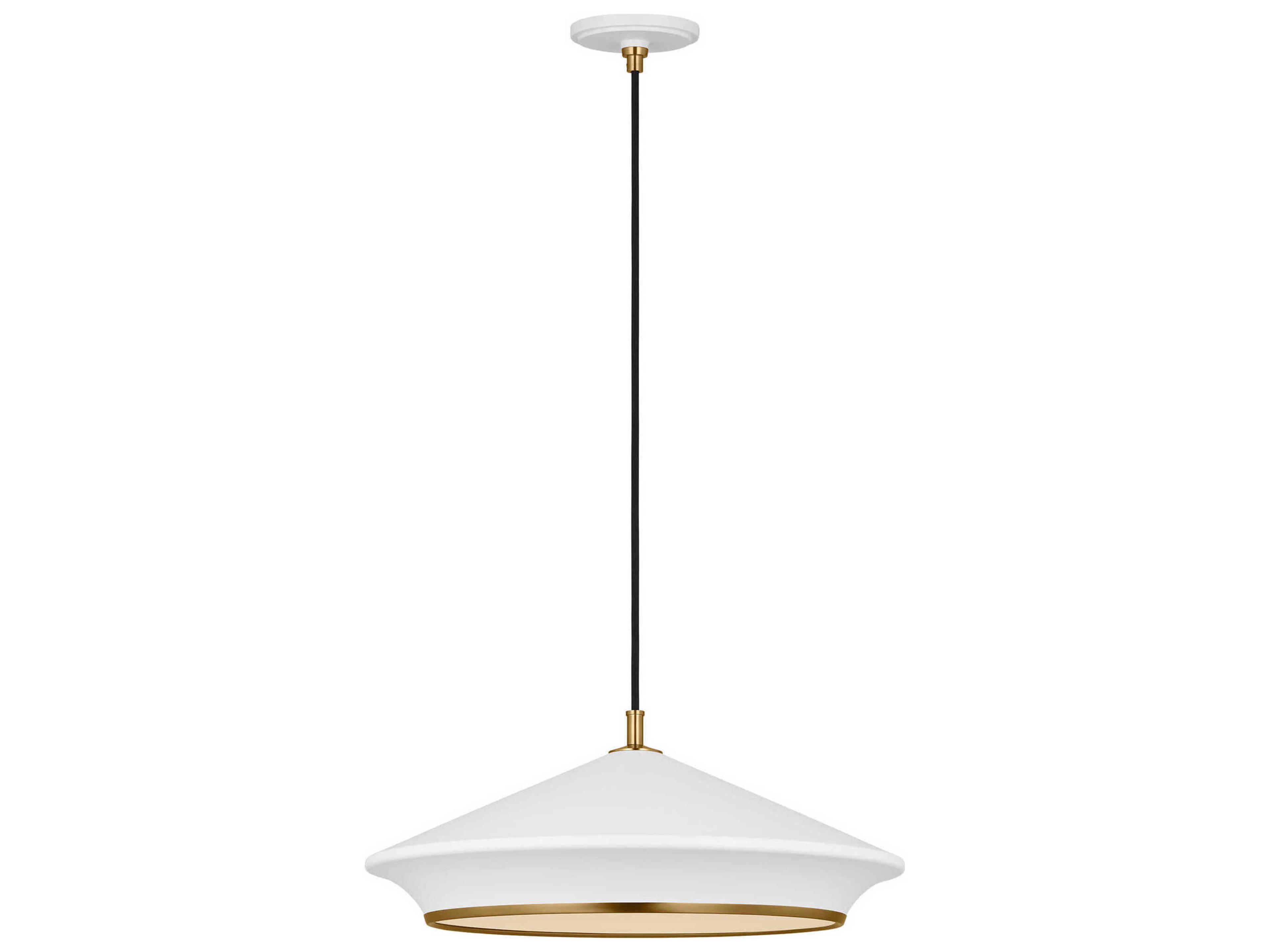 Visual Comfort Studio Stanza 1-Light Matte White Pendant