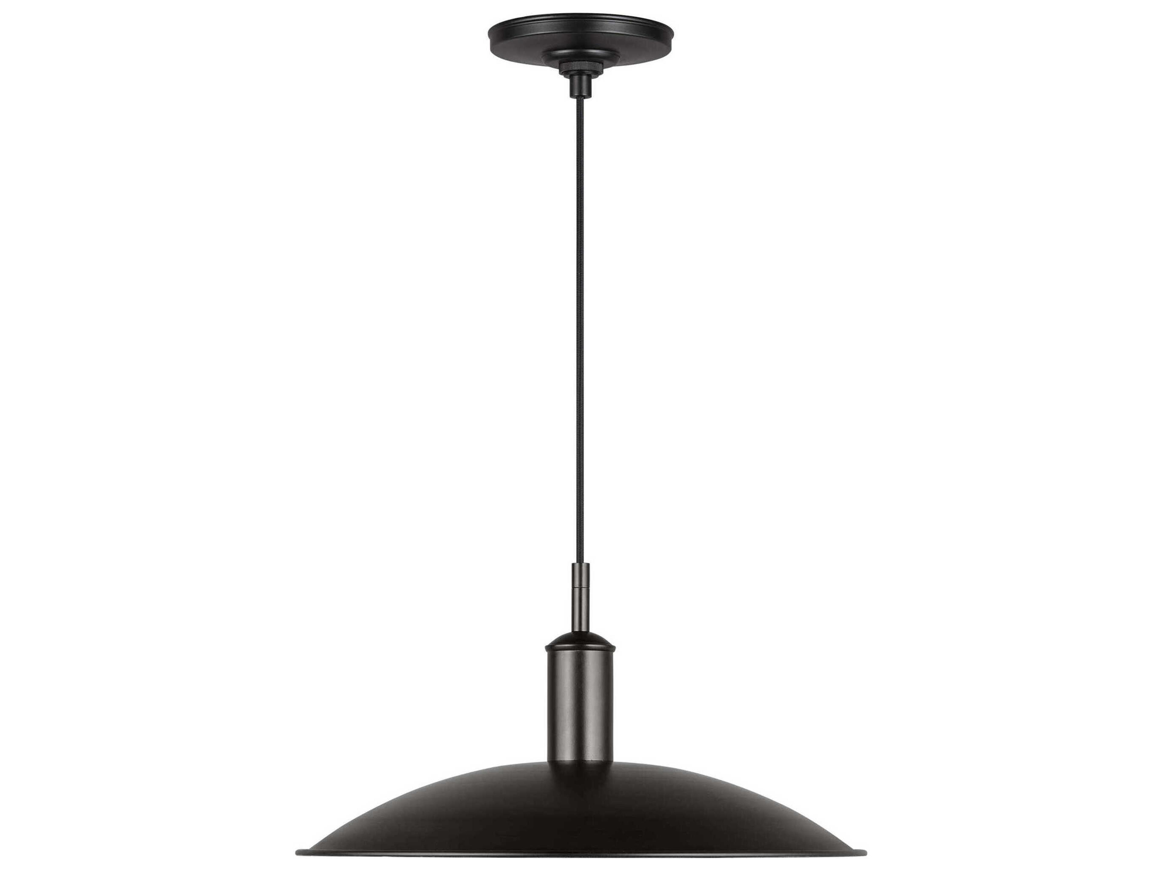 Visual Comfort Studio Dash 1-Light Aged Iron Black Pendant