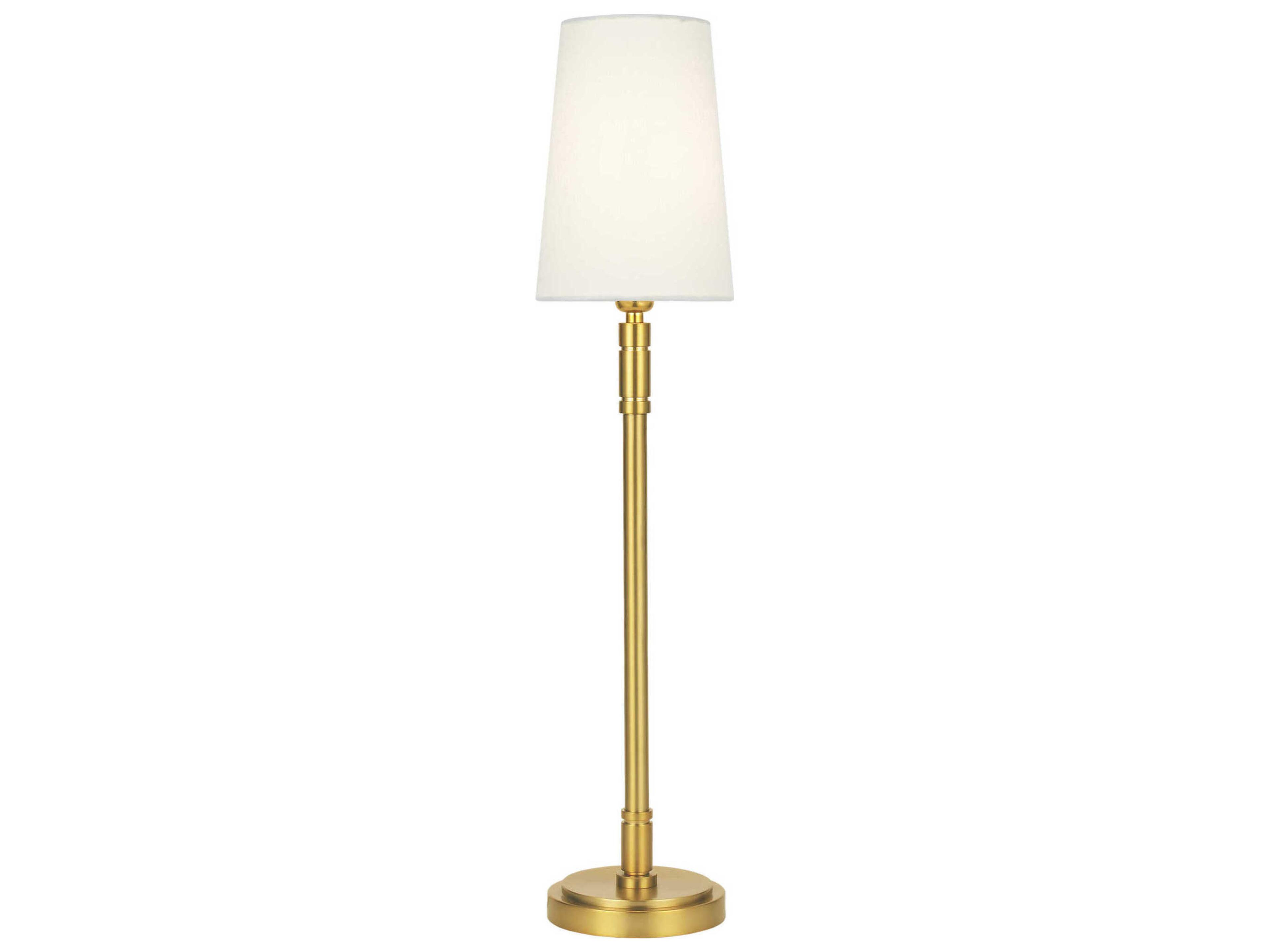 Table Lamp Beckham Classic Burnished Brass White Linen