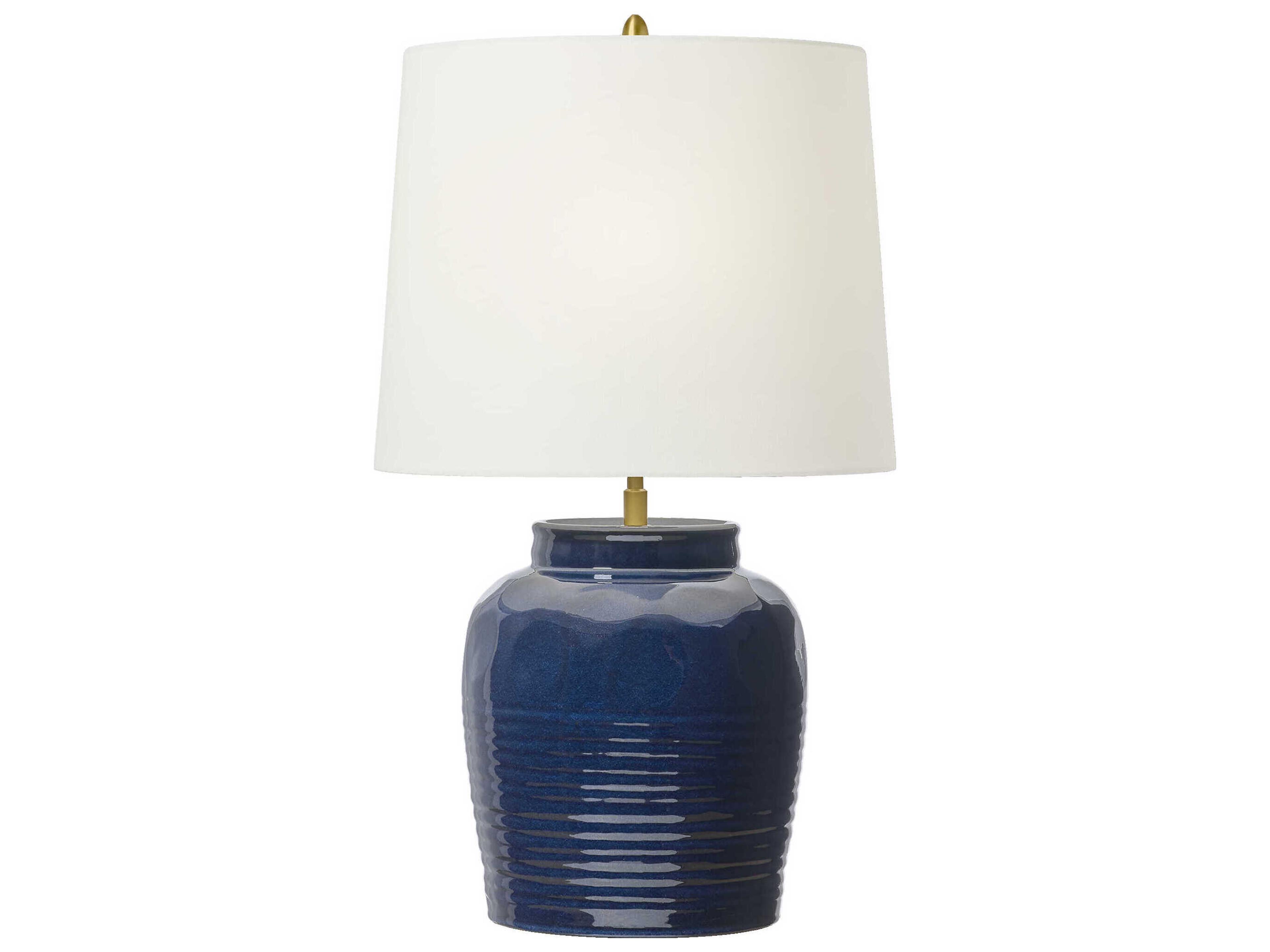 Selena Ceramic Table Lamp Mix Blue Brown