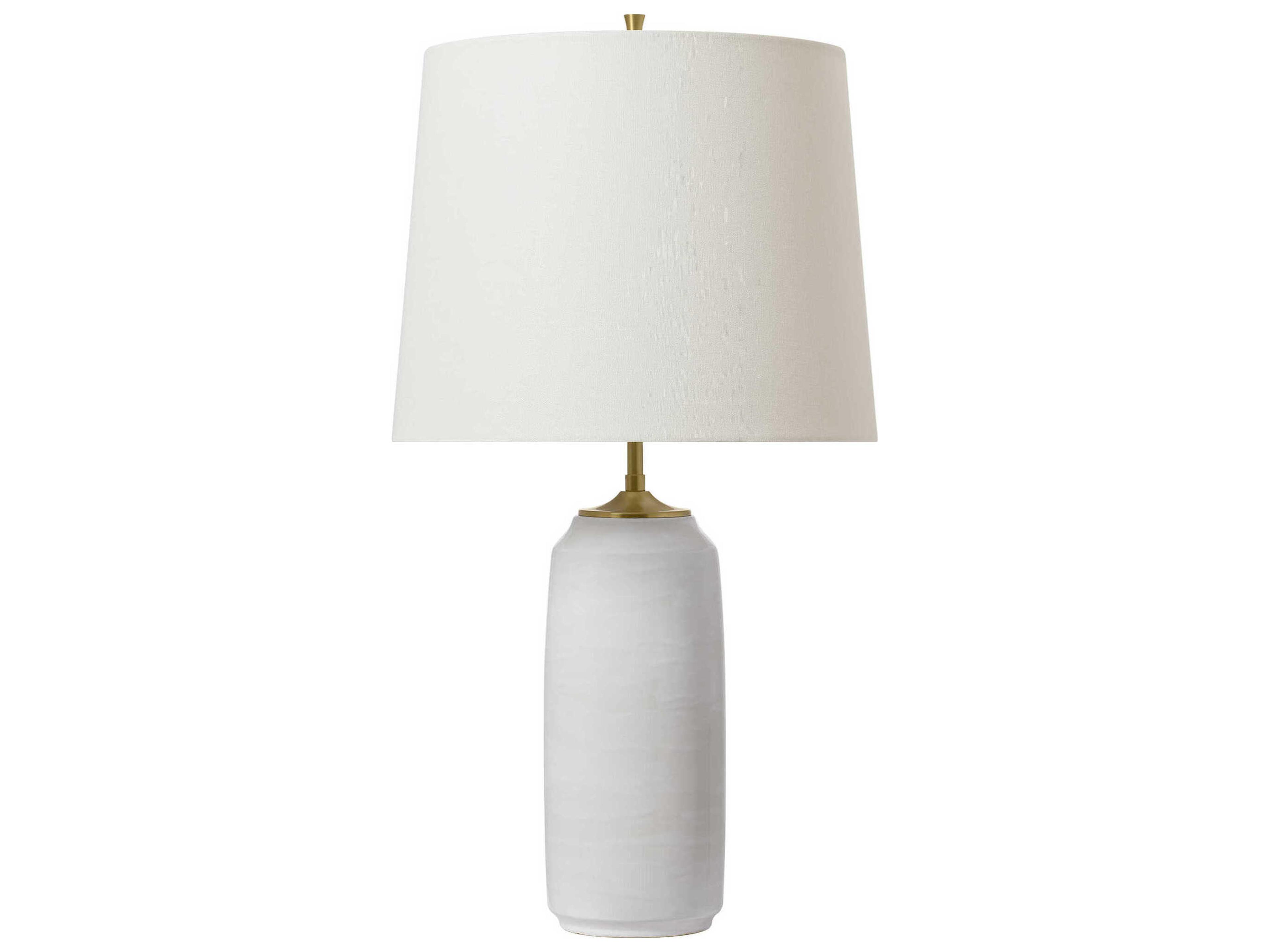 Visual Comfort Studio Cato Natural White Linen Fabric Buffet Lamp