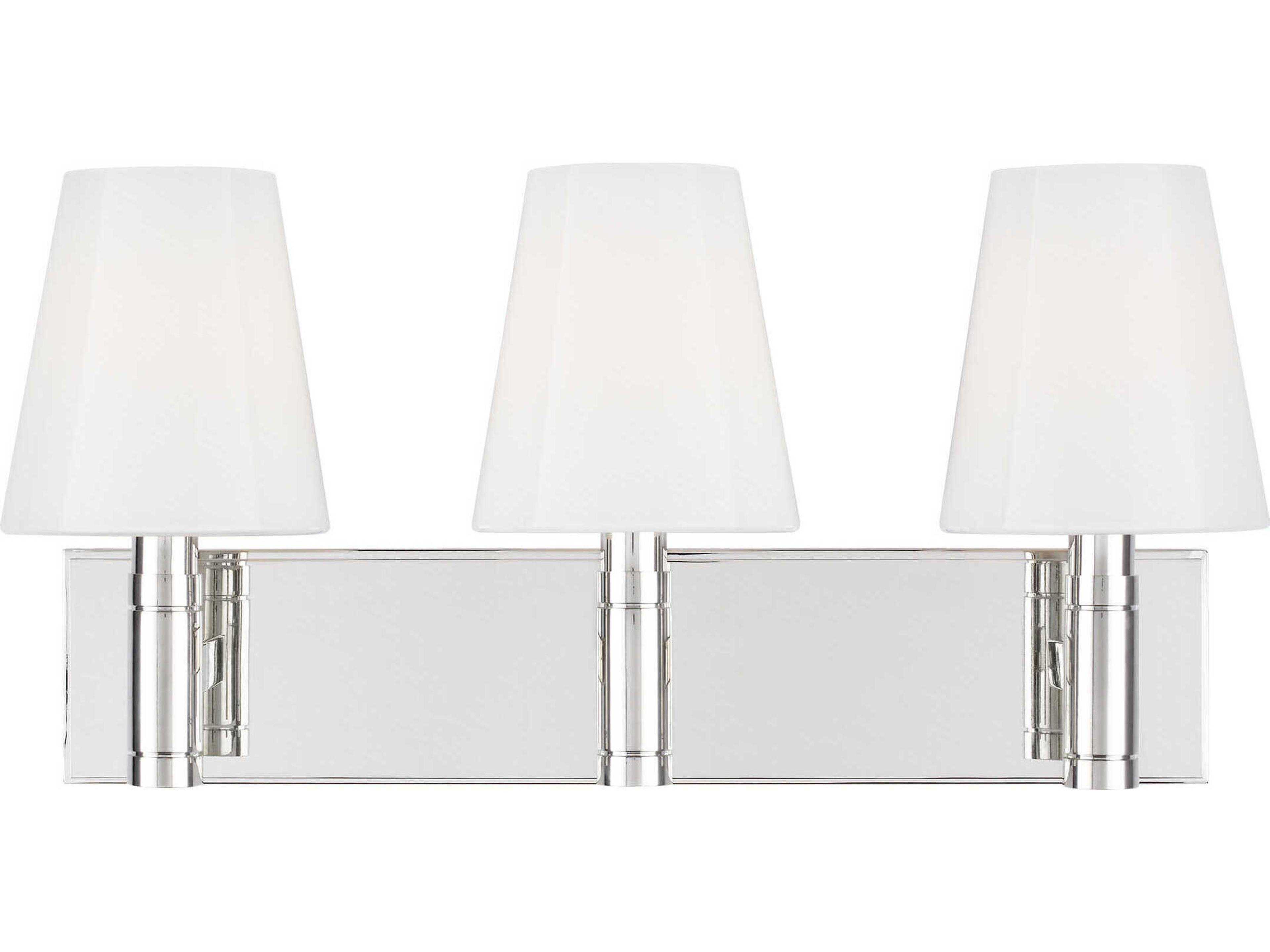 Beckham Classic 3 Light Bath Vanity Polished Nickel