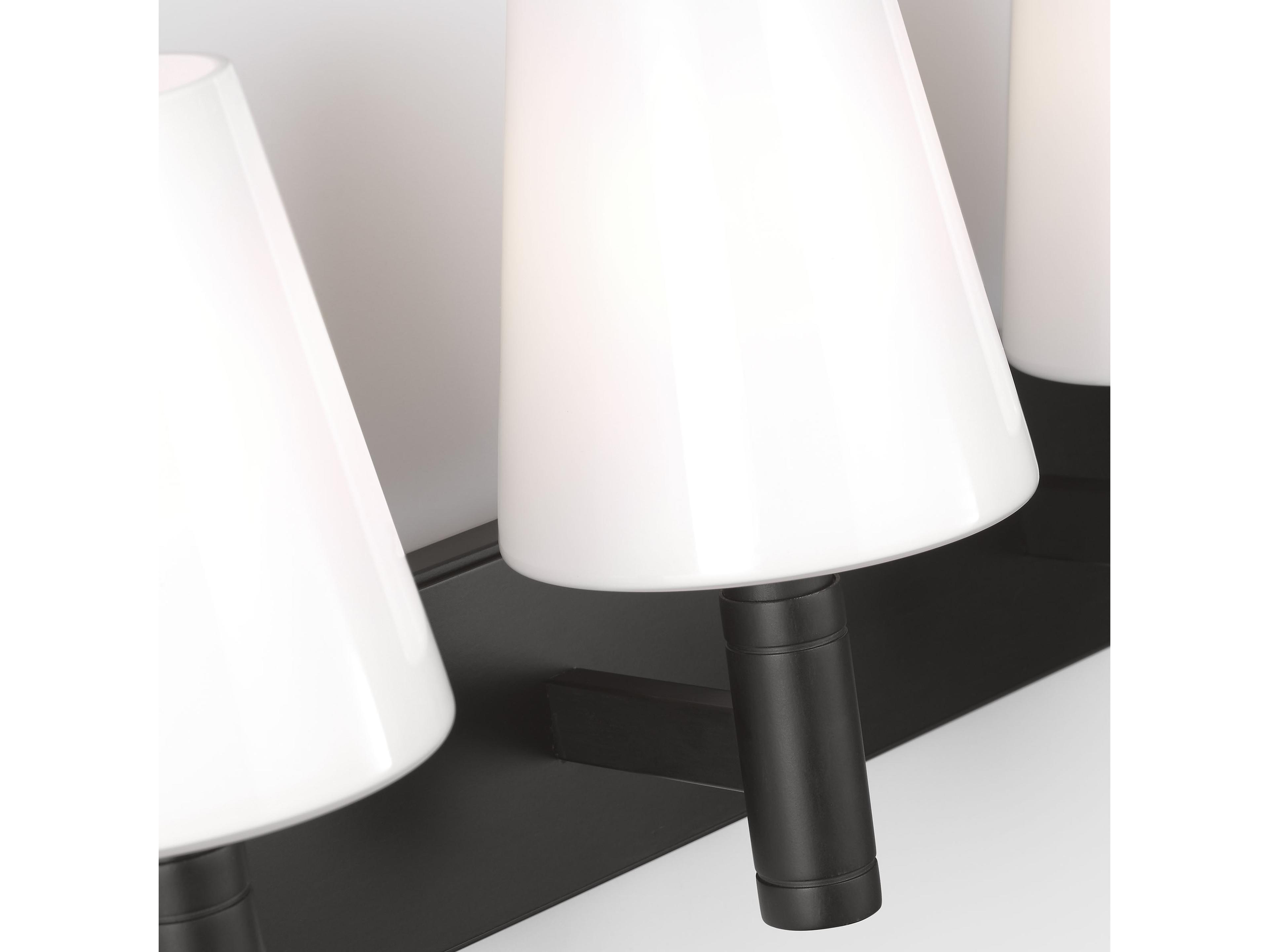 Visual Comfort Studio Beckham Classic 4-Light Aged Iron Black Vanity Light