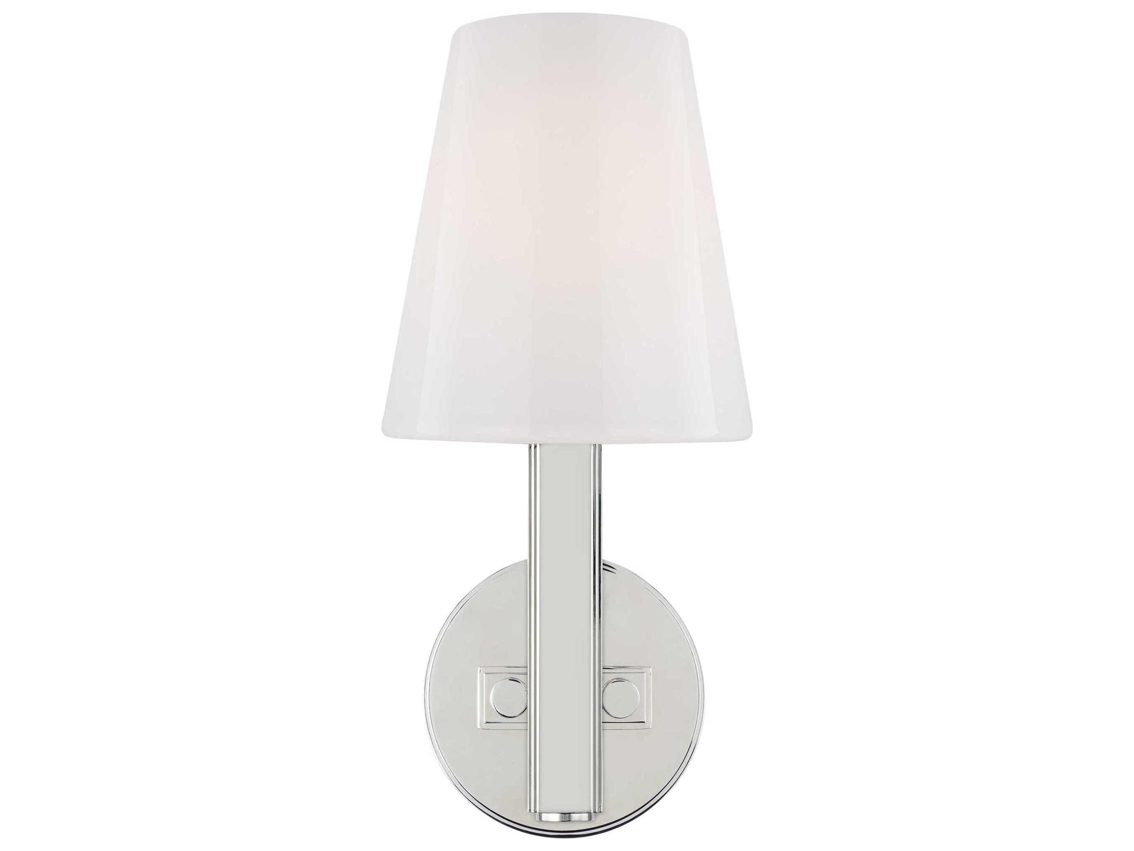 Visual Comfort Studio Logan 1-Light Polished Nickel Wall Sconce