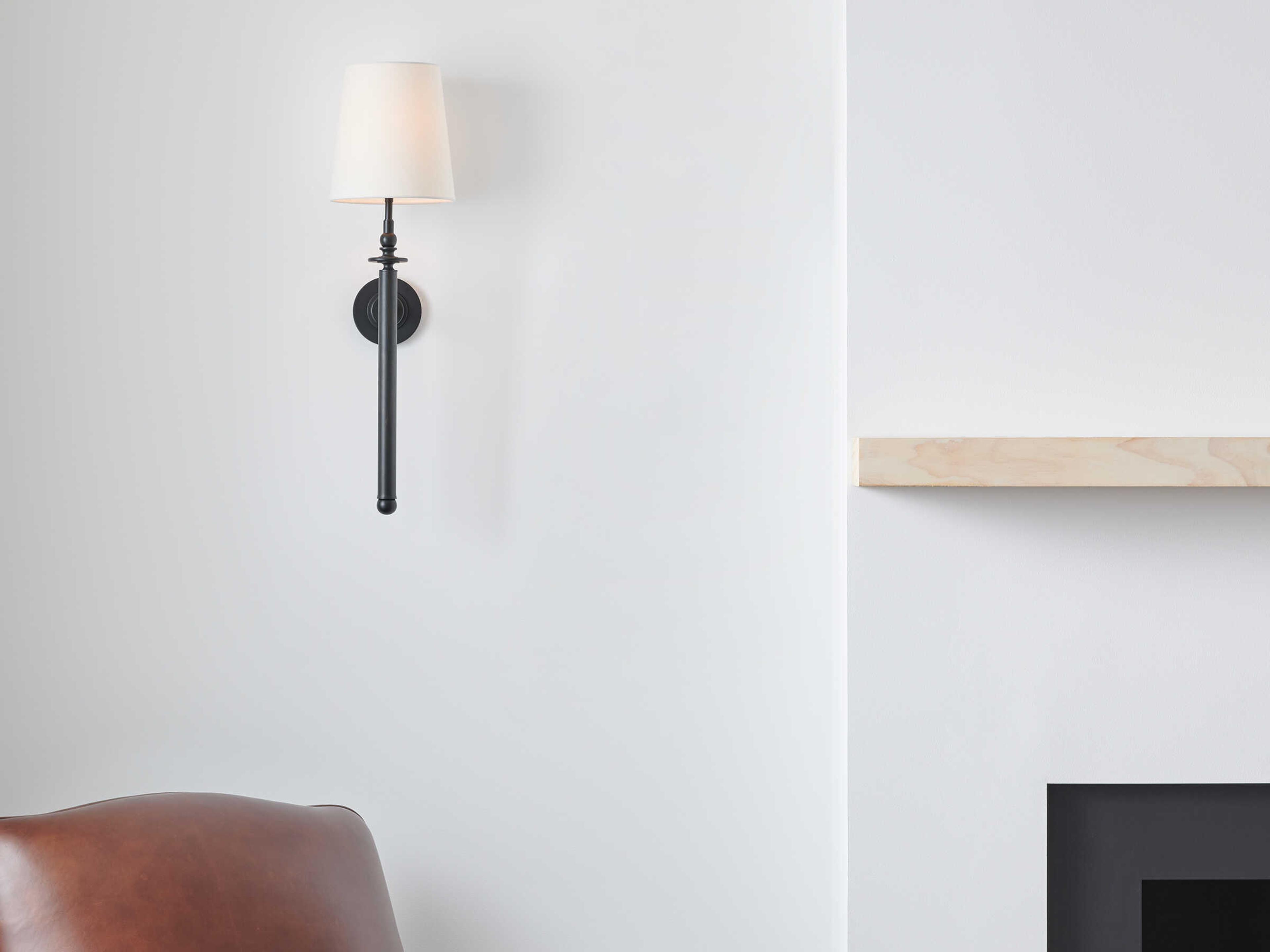 Visual Comfort Studio Capri 1-Light Aged Iron Black Wall Sconce