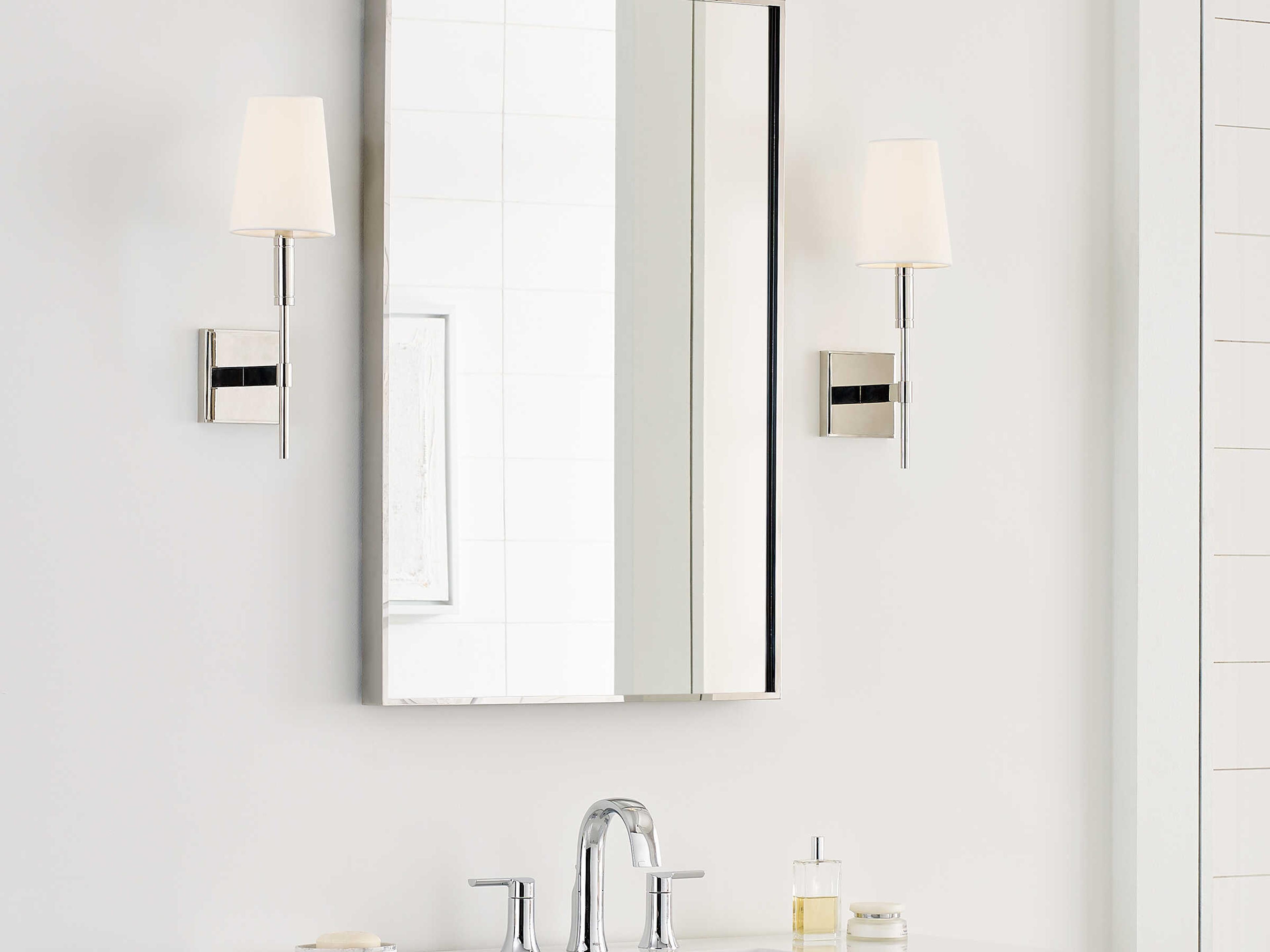 Visual Comfort Studio Beckham Classic 1-Light Polished Nickel Wall Sconce