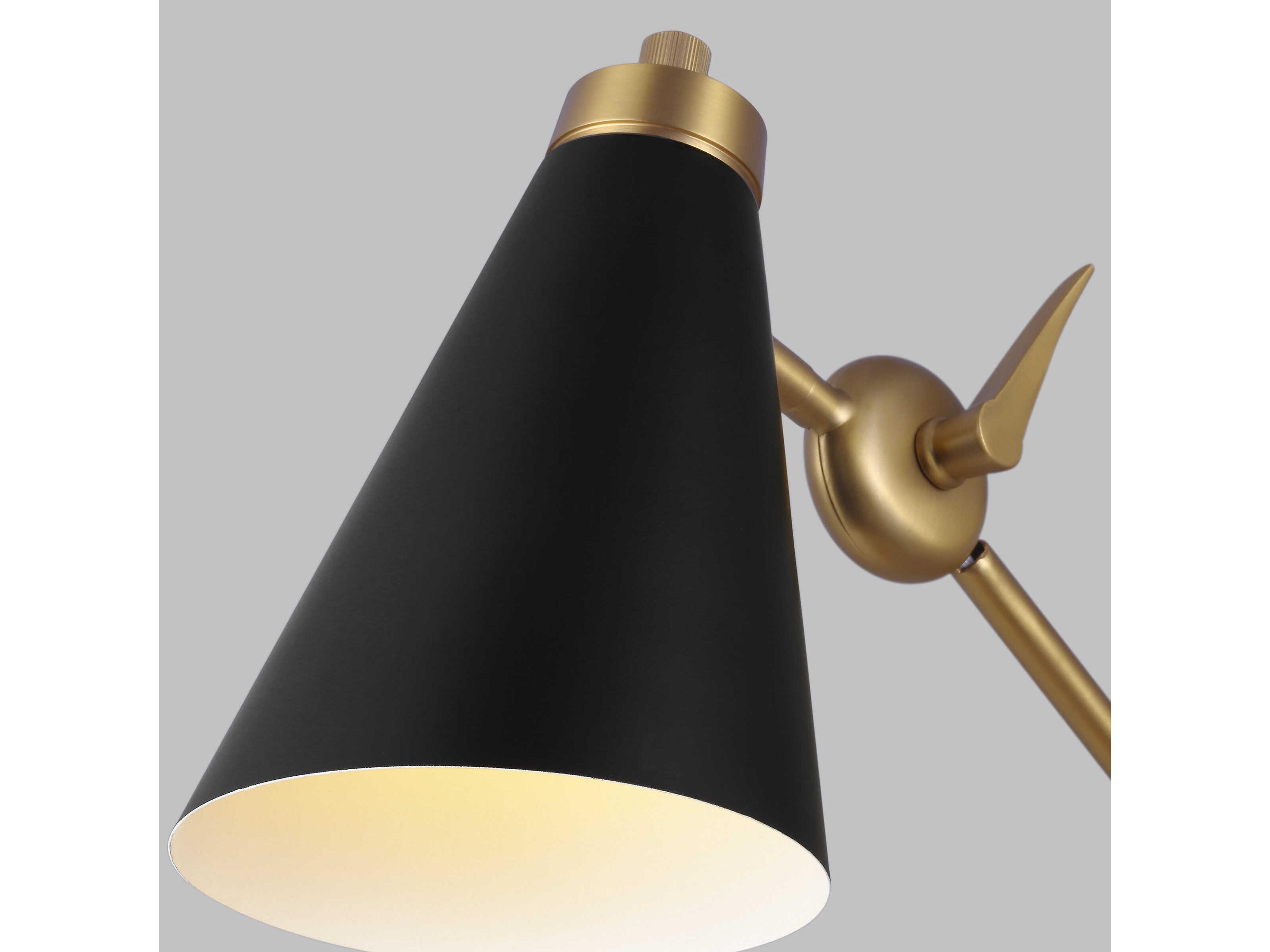 Visual Comfort Studio Signoret 1-Light Burnished Brass Swing Wall Sconce