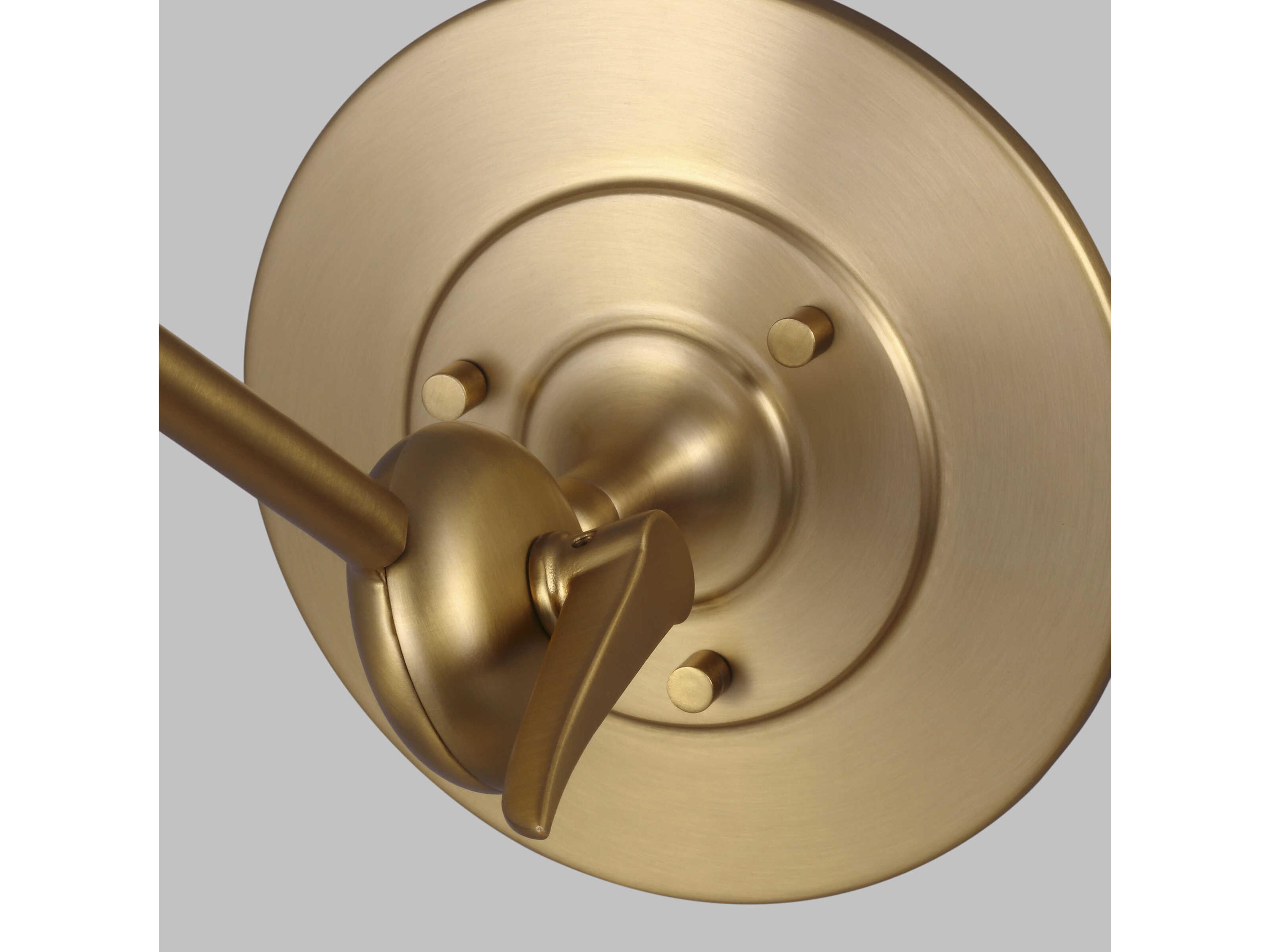 Visual Comfort Studio Signoret 1-Light Burnished Brass Swing Wall Sconce