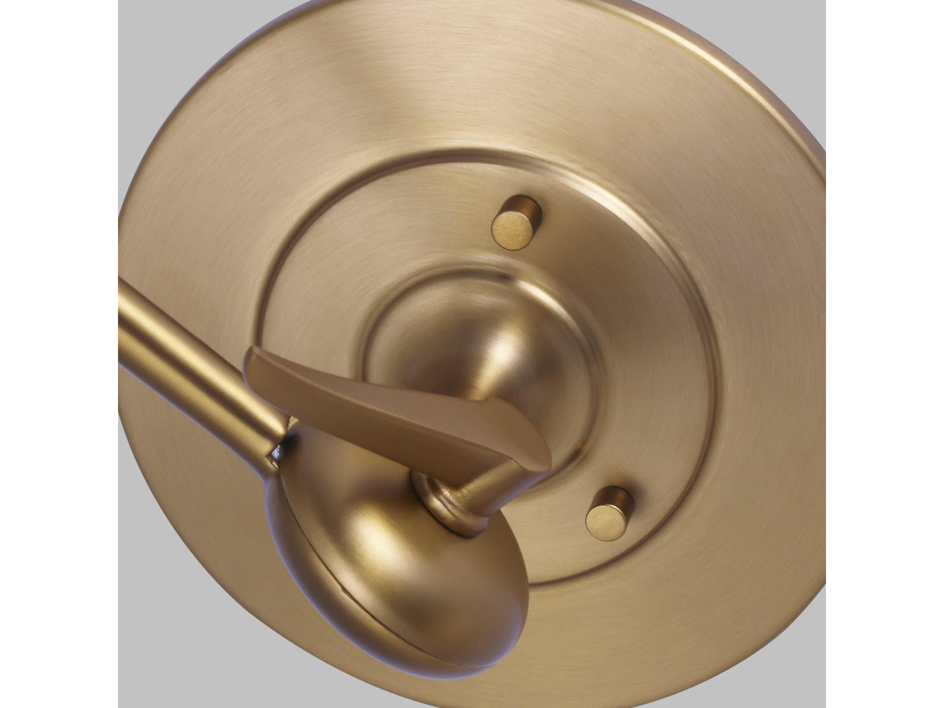 Visual Comfort Studio Signoret 1-Light Burnished Brass Swing Wall Sconce