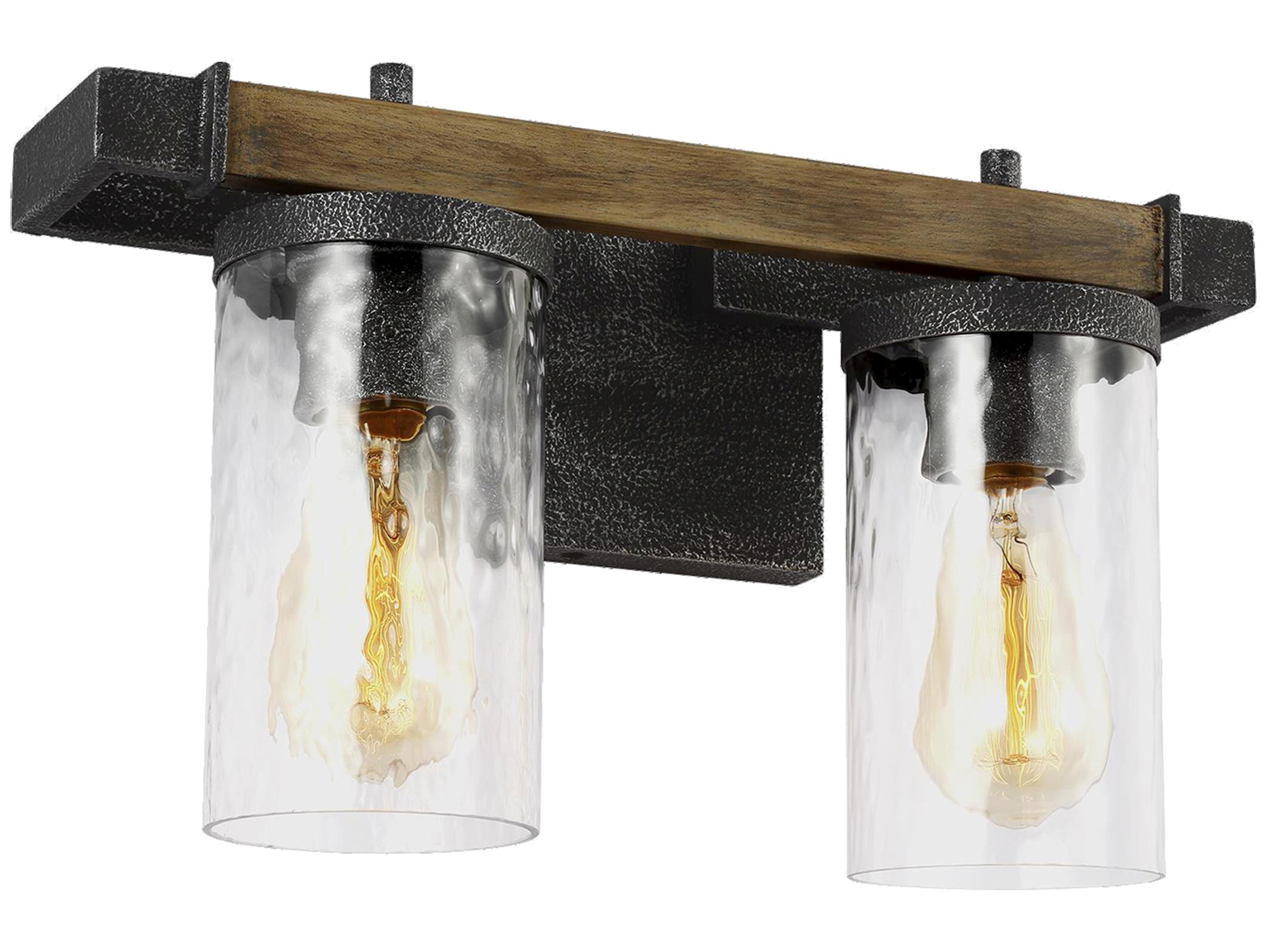 Angelo Two Light Vanity Rustic Industrial Fixture