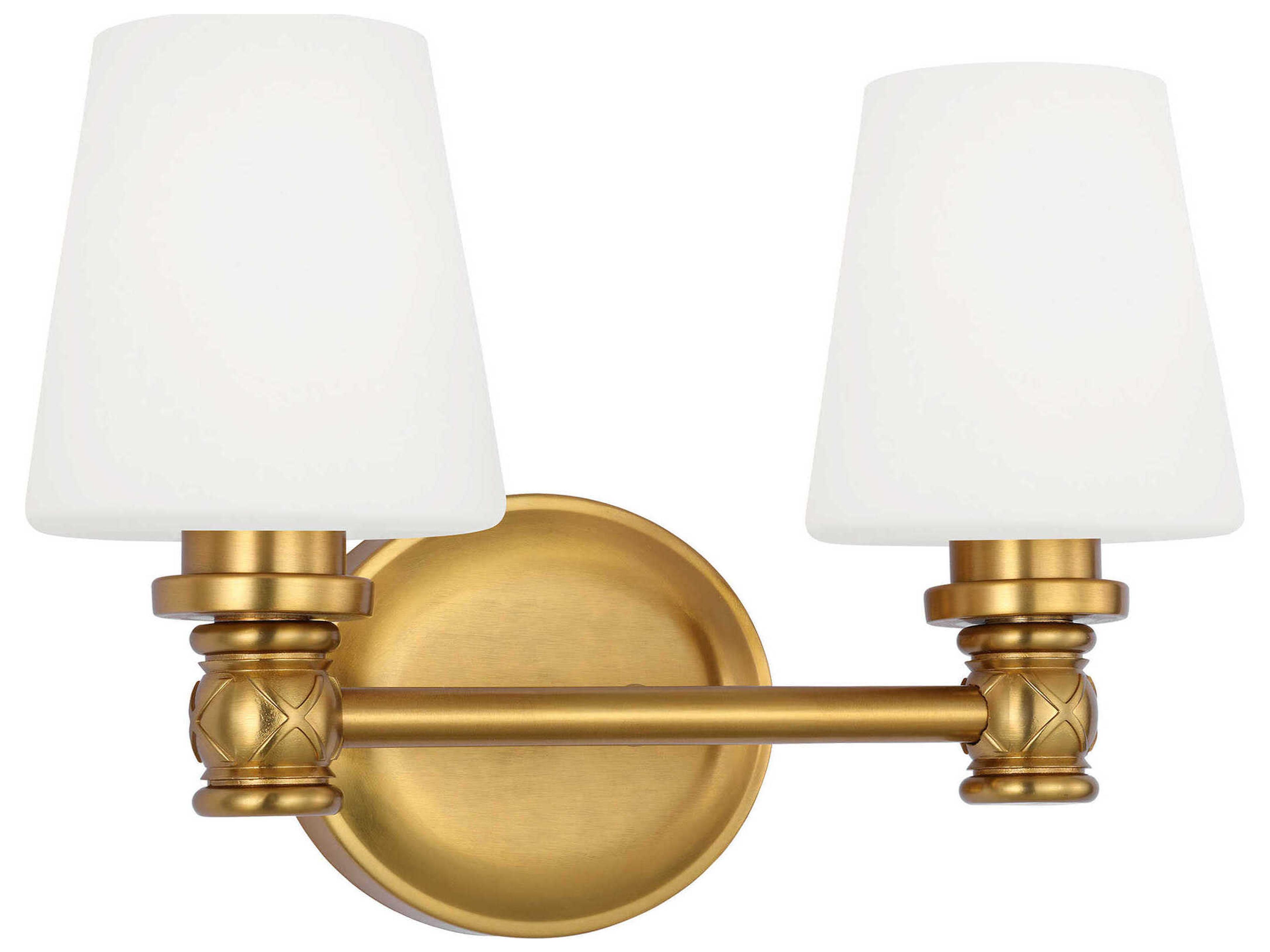 Xavierre 2-Light Vanity in Burnished Brass Transitional