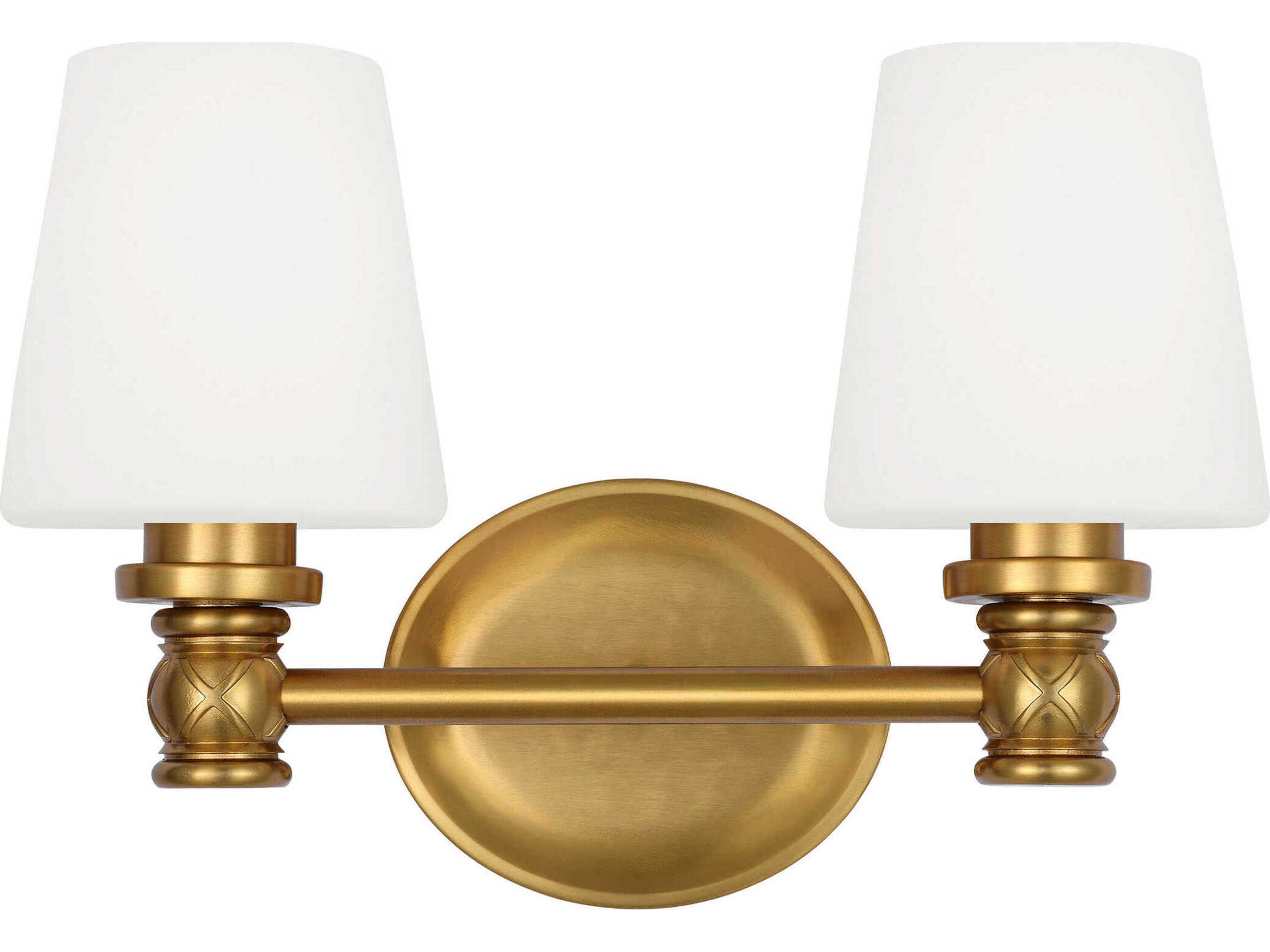Visual Comfort Studio Xavierre 2-Light Burnished Brass Vanity Light
