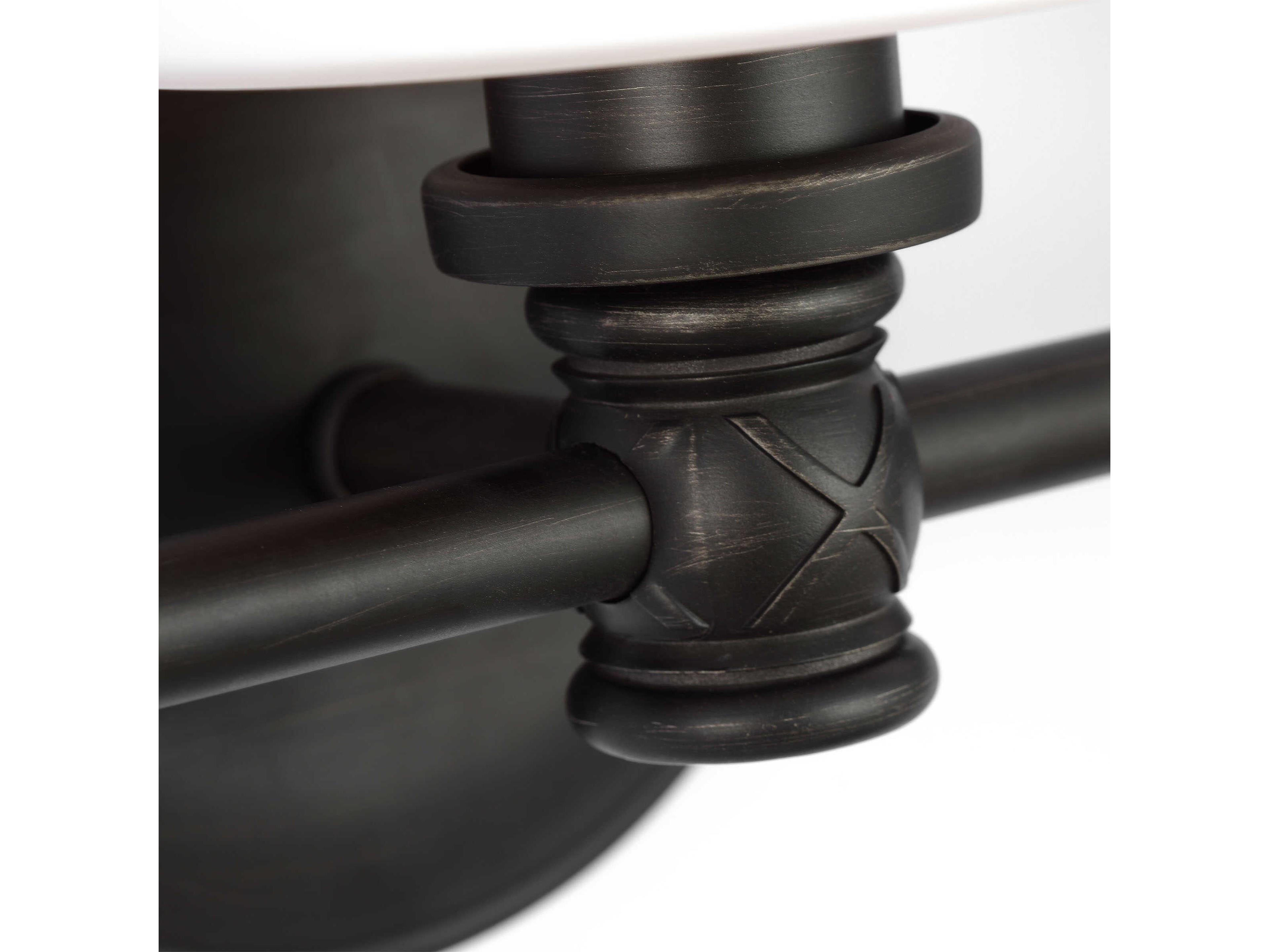 Visual Comfort Studio Xavierre 3-Light Aged Iron Black Vanity Light