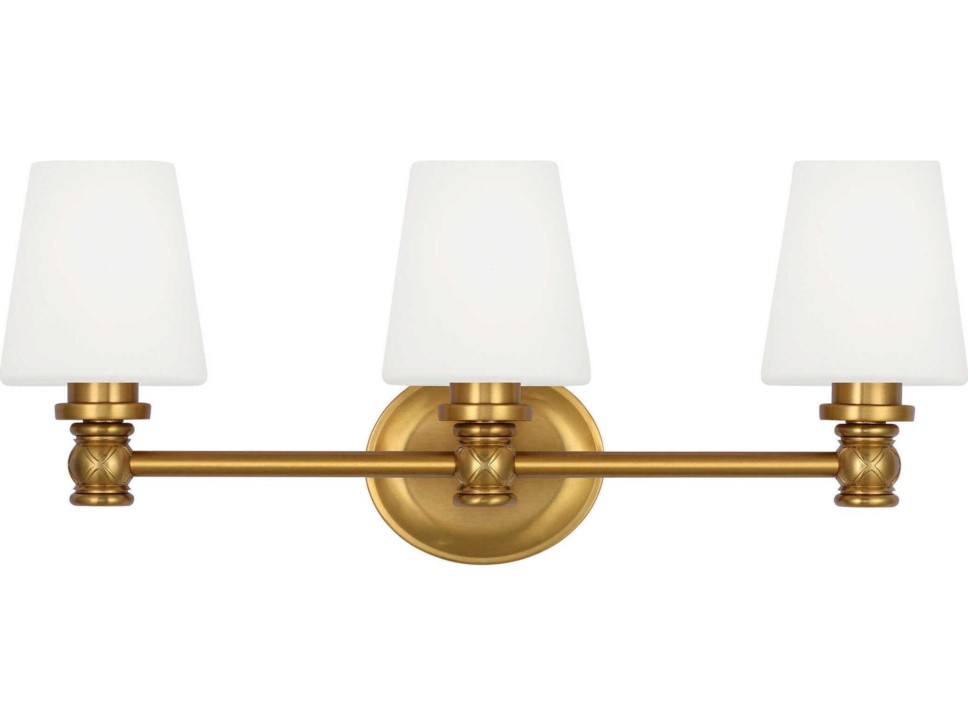 Visual Comfort Studio Xavierre 3-Light Burnished Brass Vanity Light