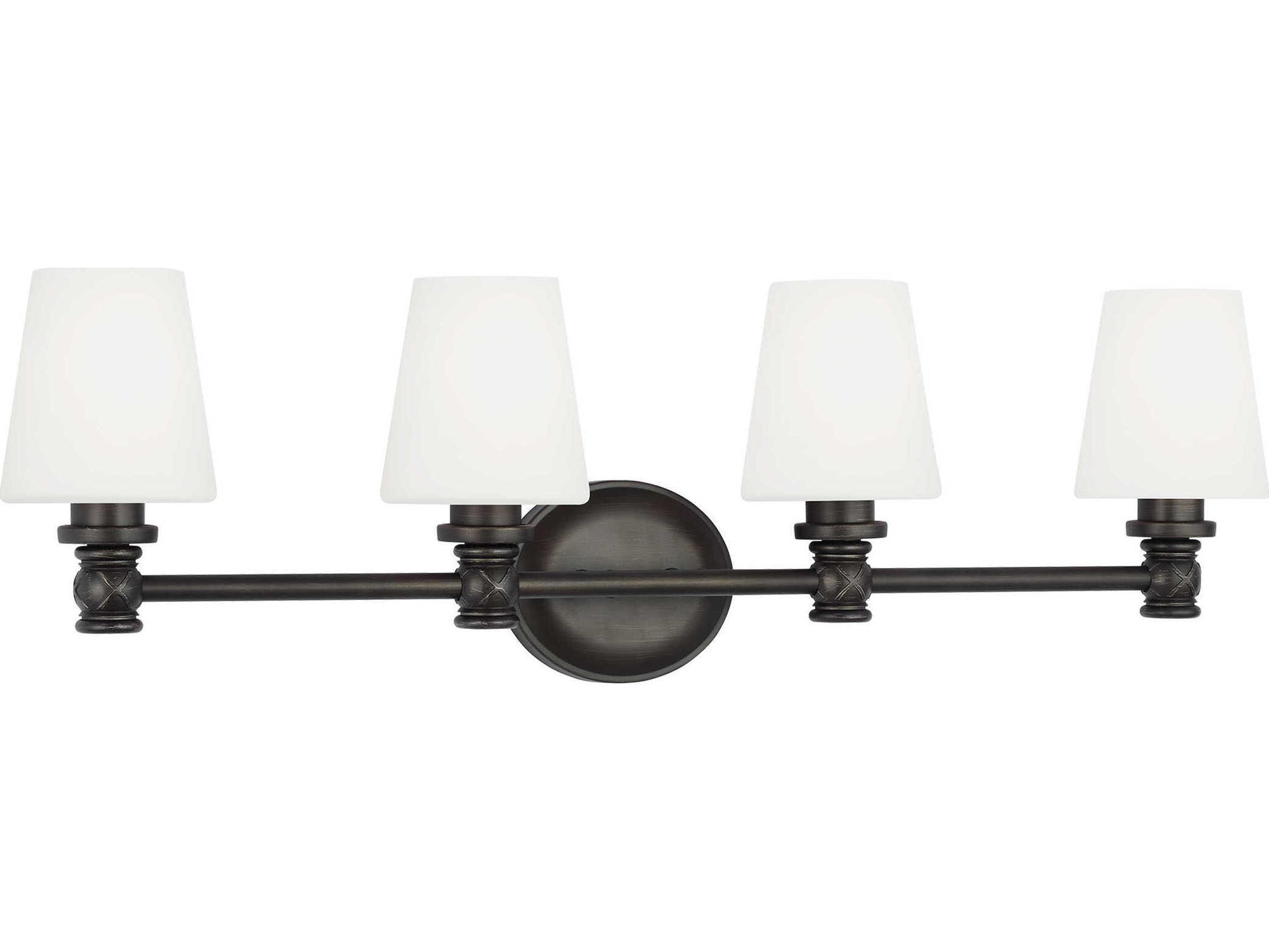 Xavierre 4 Light Vanity Light in Aged Iron