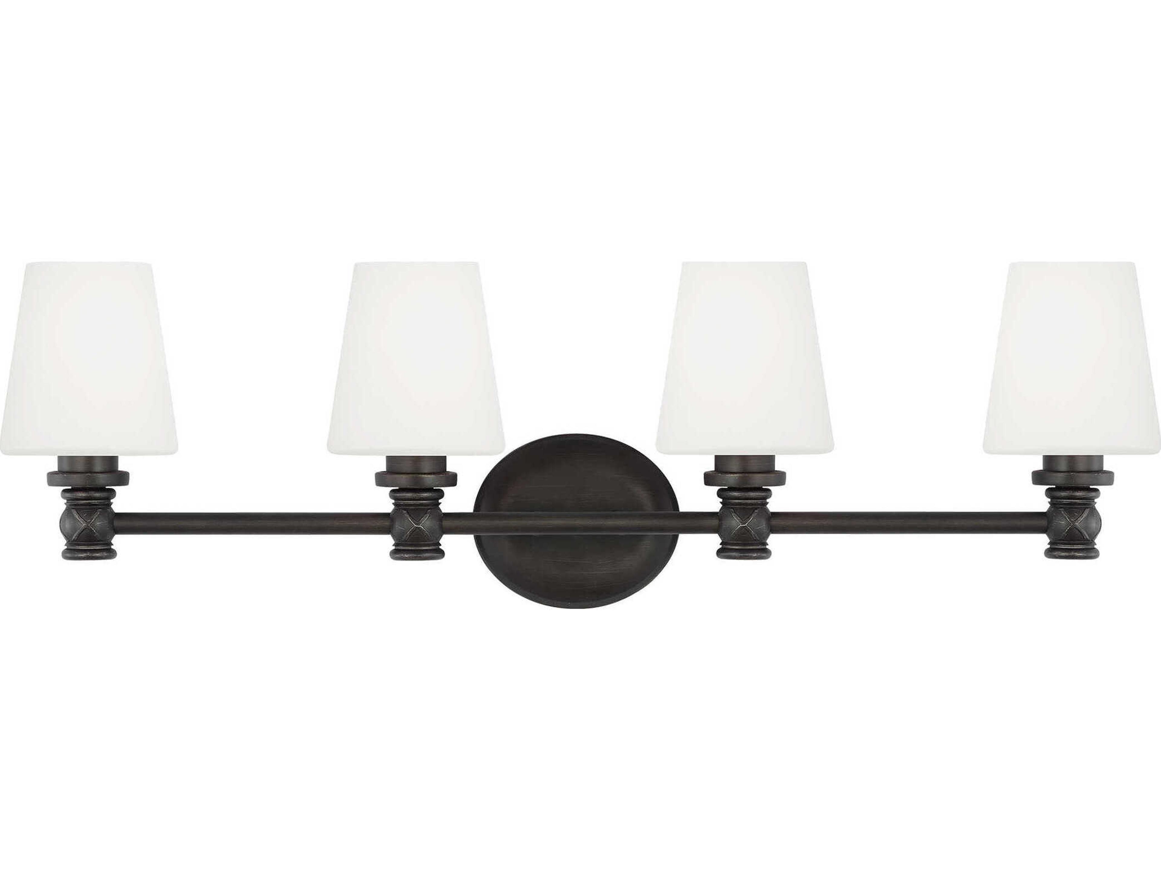 Visual Comfort Studio Xavierre 4-Light Aged Iron Black Vanity Light
