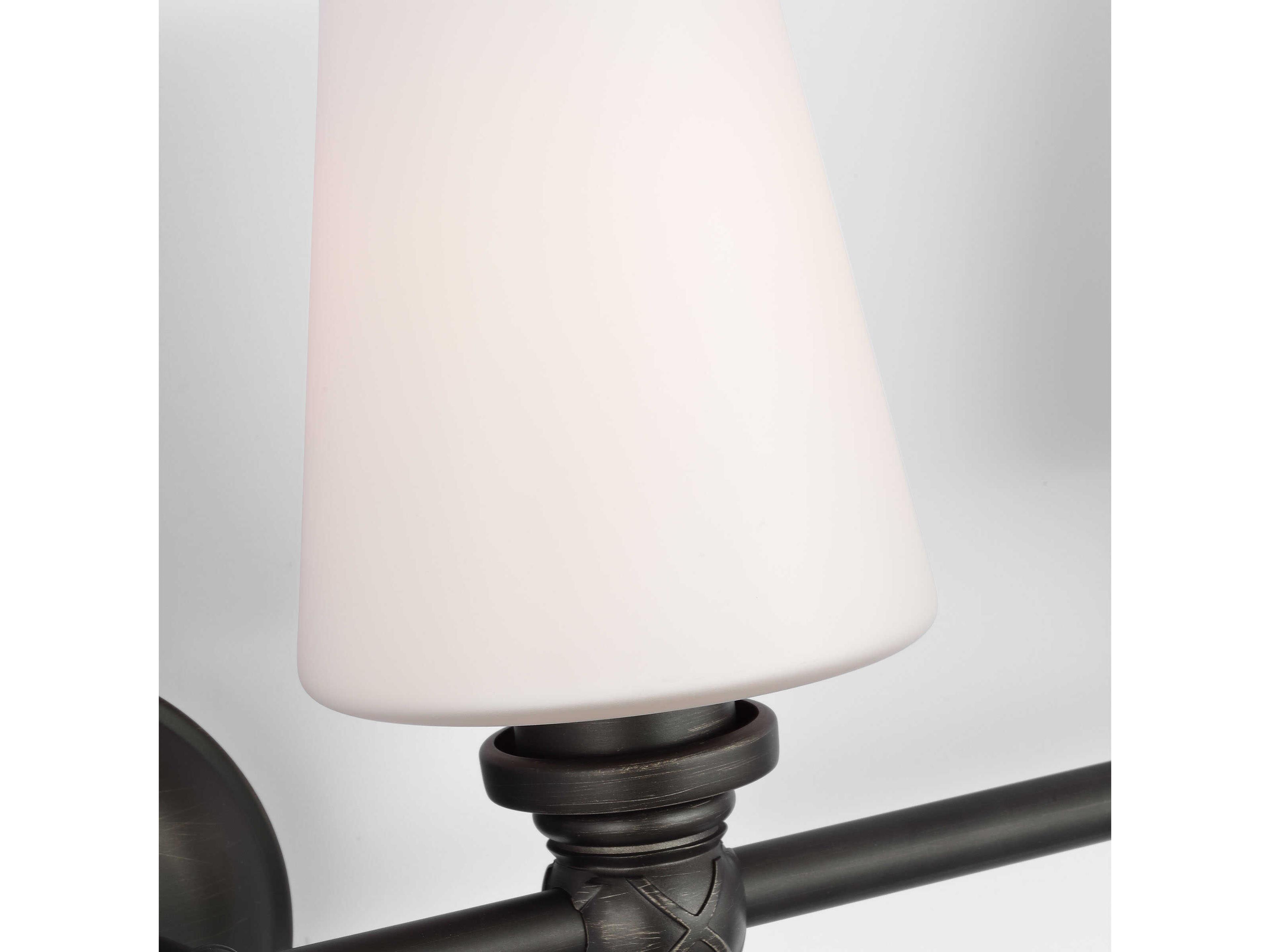 Visual Comfort Studio Xavierre 4-Light Aged Iron Black Vanity Light