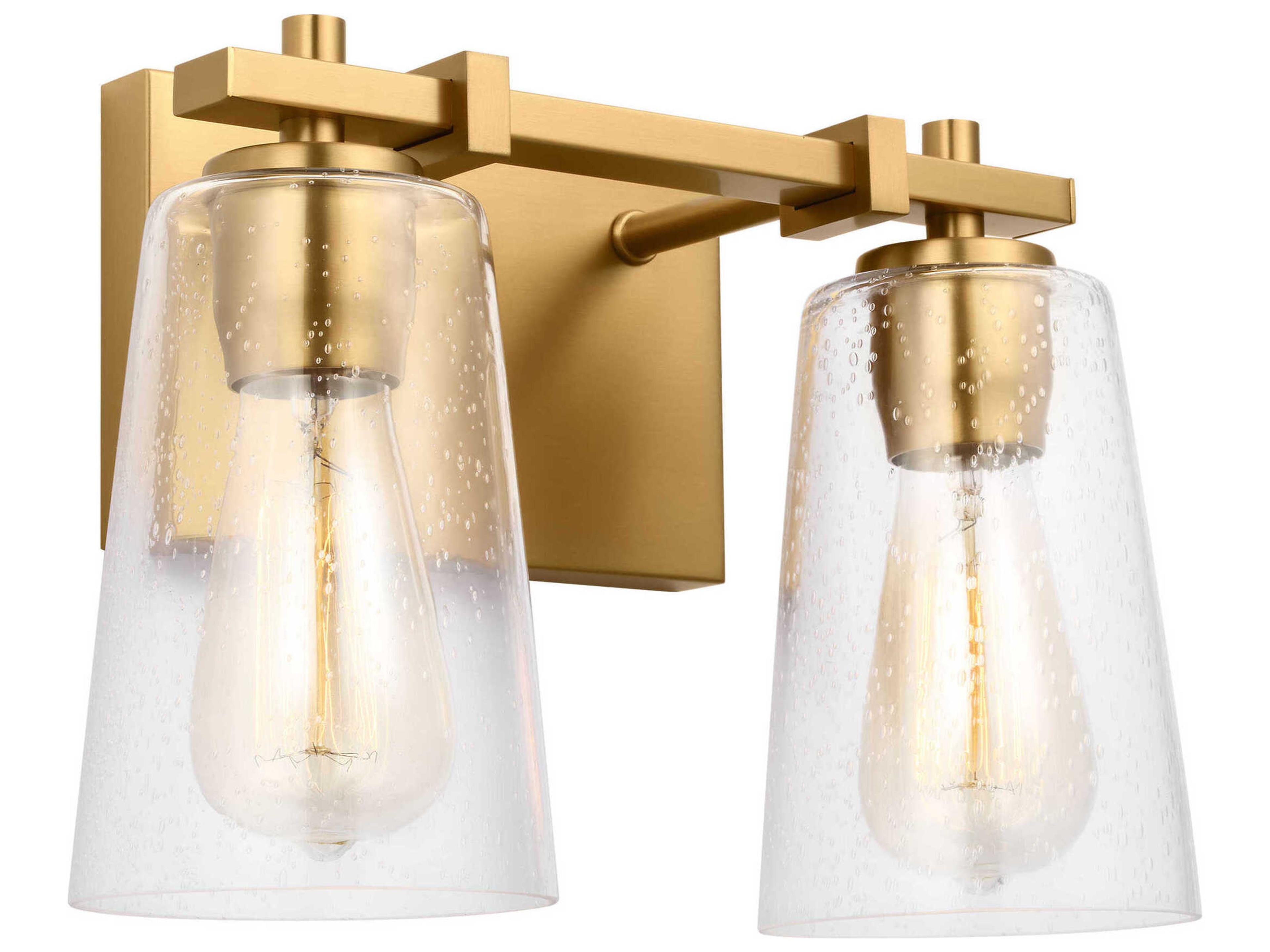 Mercer 2-Light Vanity Light in Burnished Brass