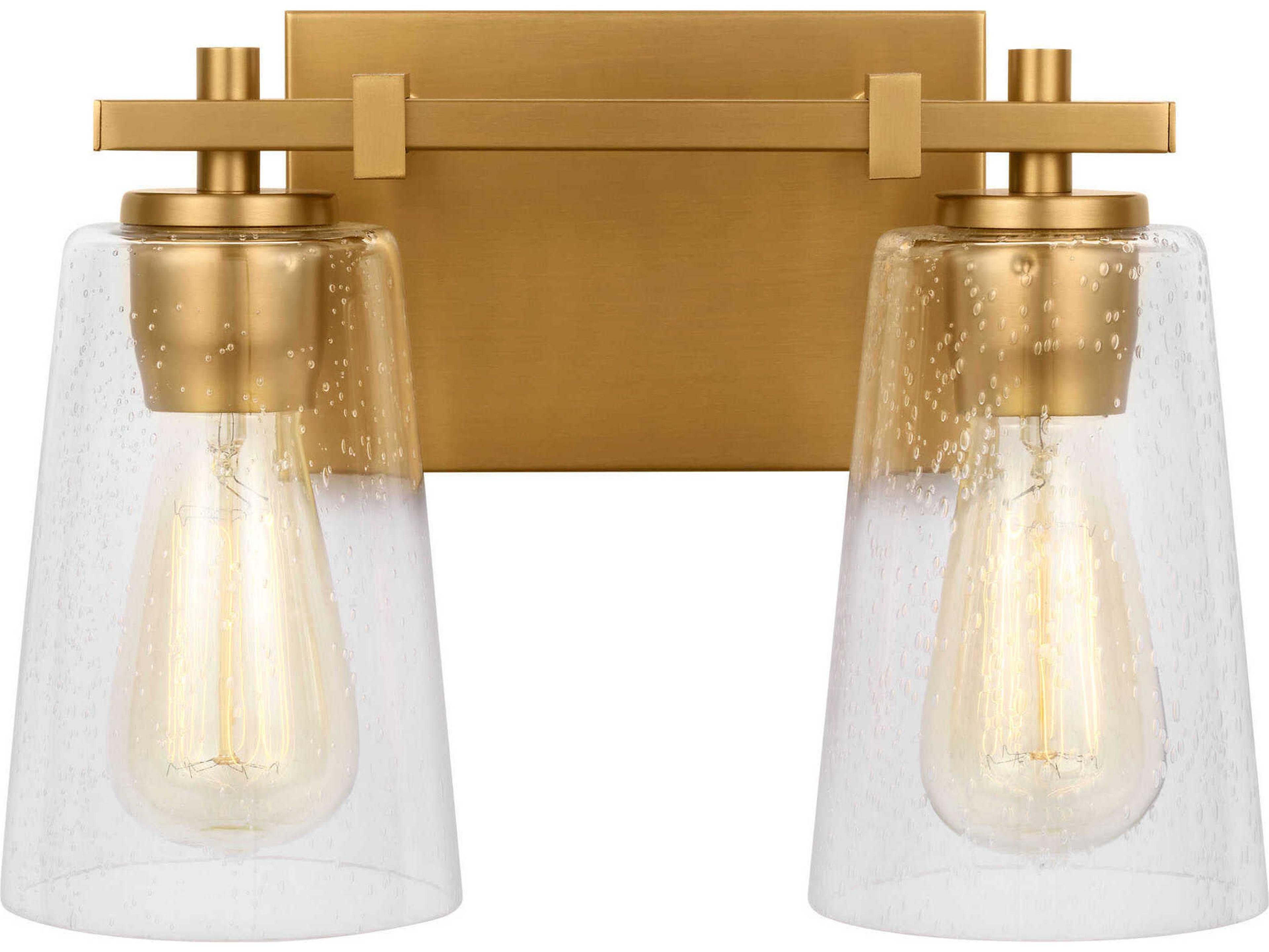 Visual Comfort Studio Mercer 2-Light Burnished Brass Vanity Light