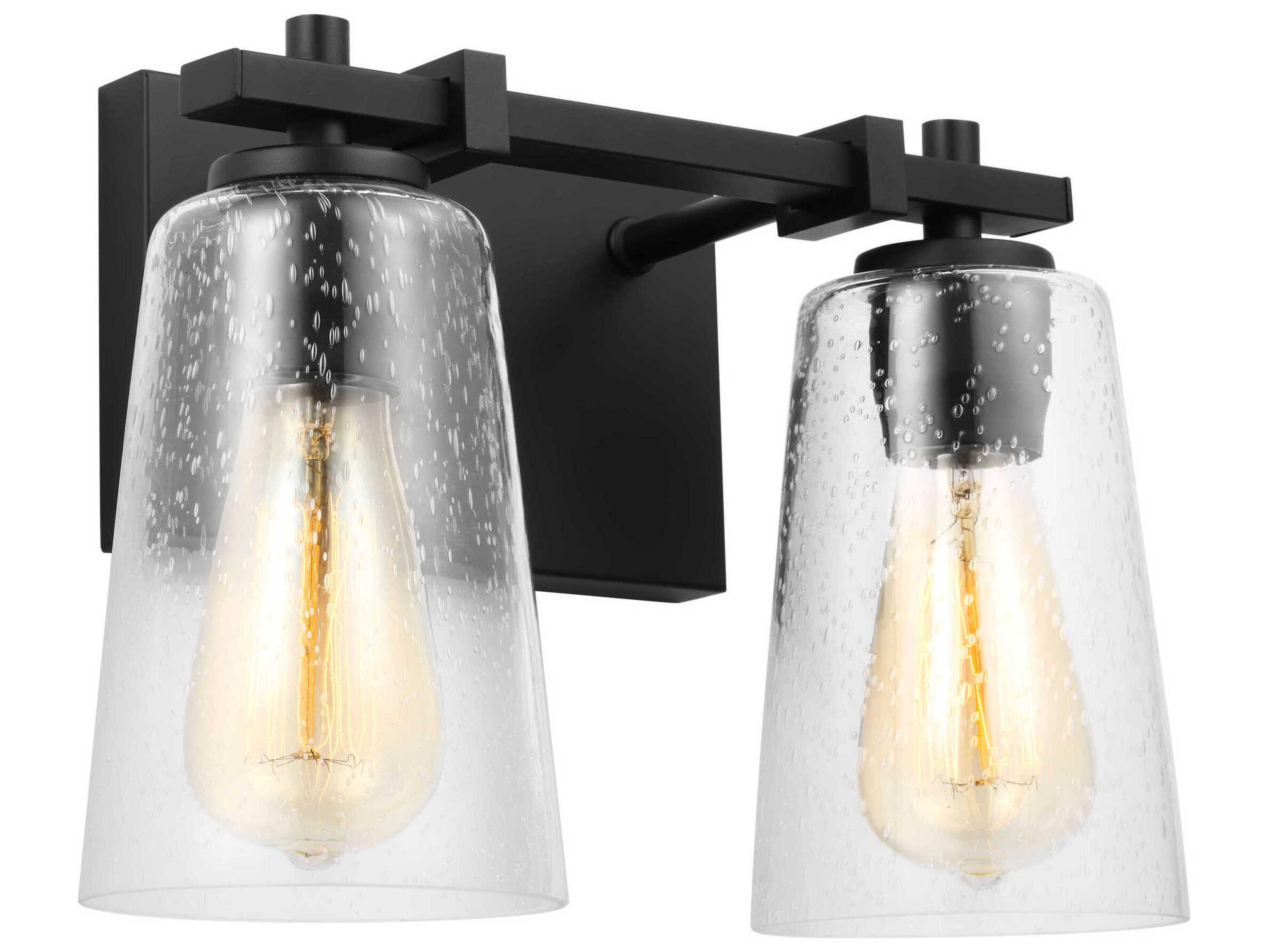 Mercer 2-Light Bath Sconce in Midnight Black