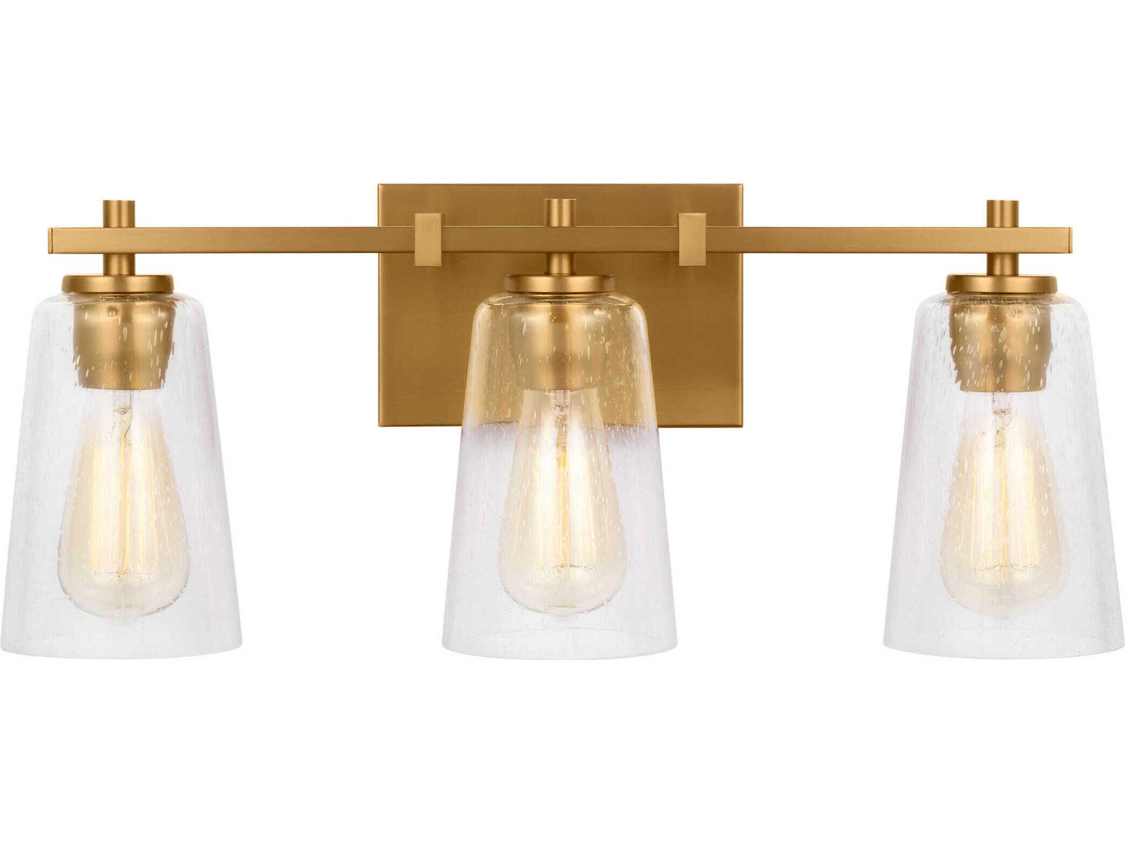 Visual Comfort Studio Mercer 3-Light Burnished Brass Vanity Light
