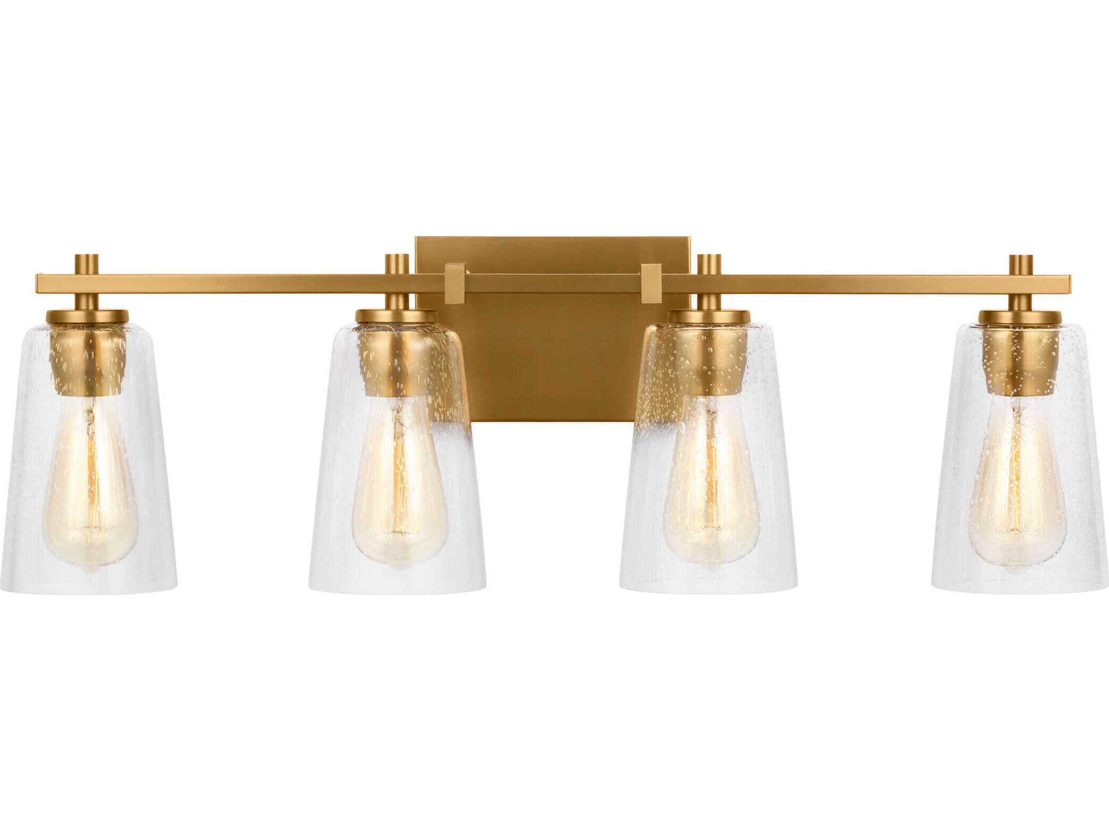 Visual Comfort Studio Mercer 4-Light Burnished Brass Vanity Light
