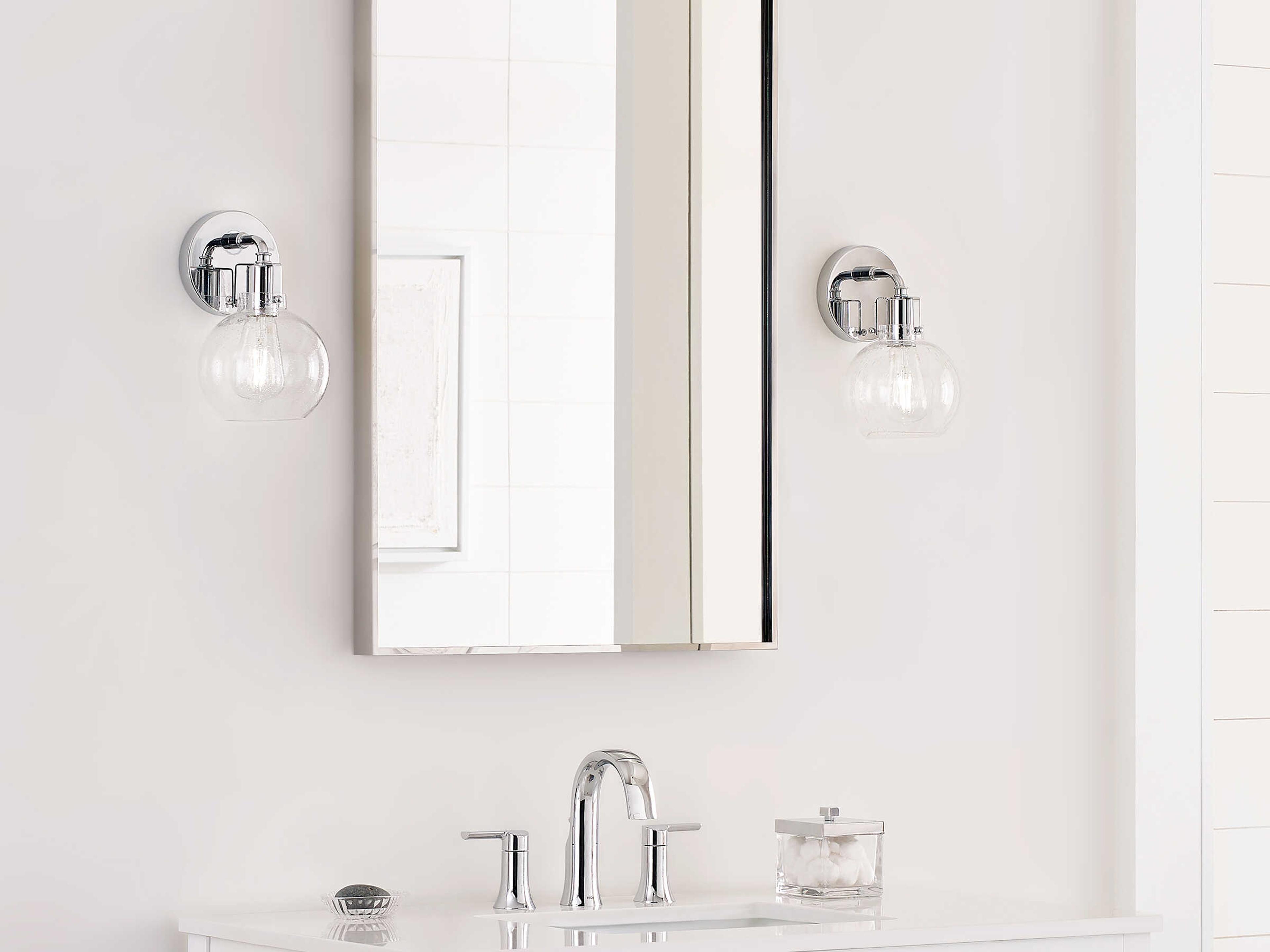 Visual Comfort Studio Clara 1-Light Chrome Wall Sconce