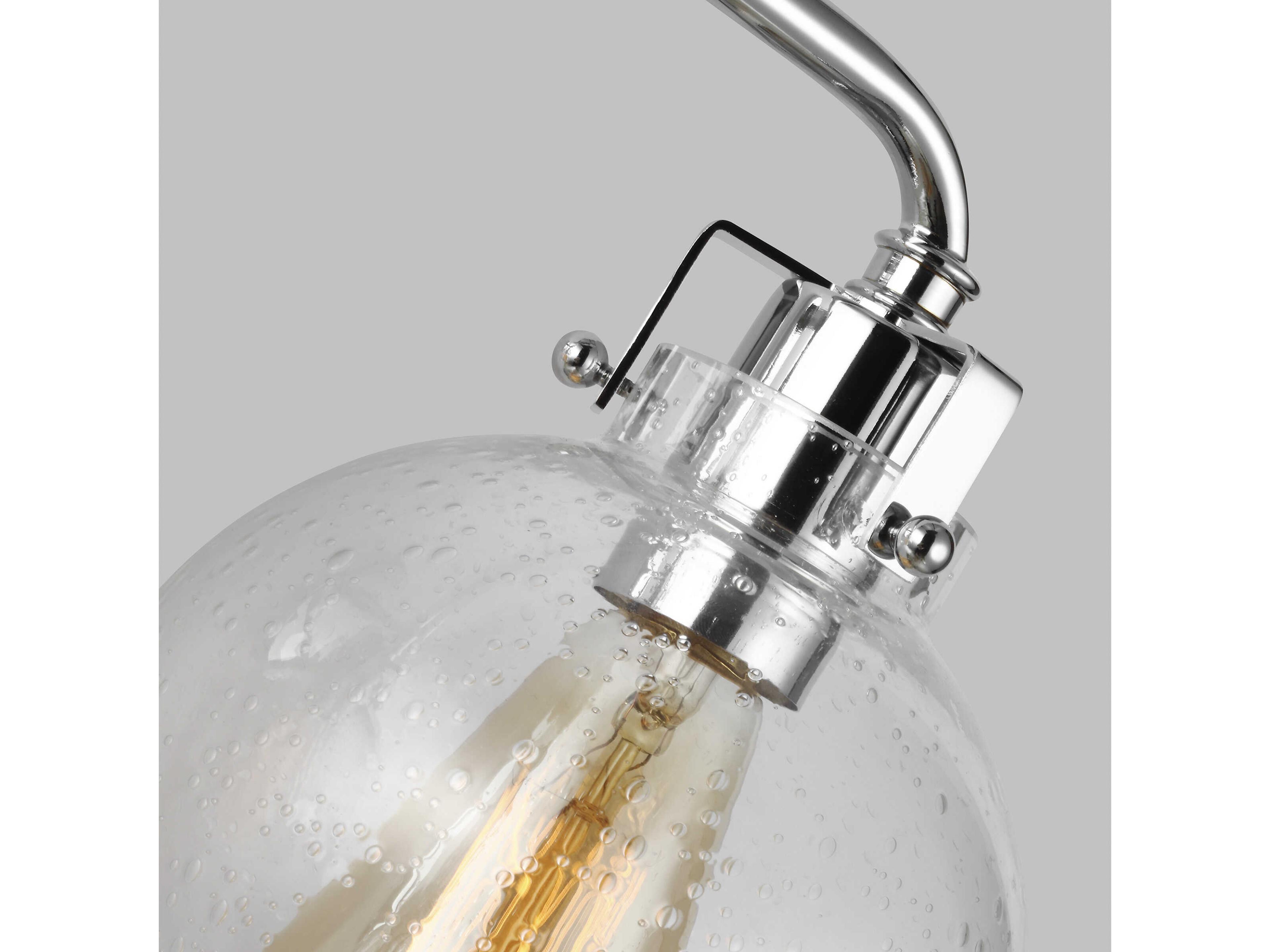 Visual Comfort Studio Clara 1-Light Polished Nickel Textured Black Wall Sconce