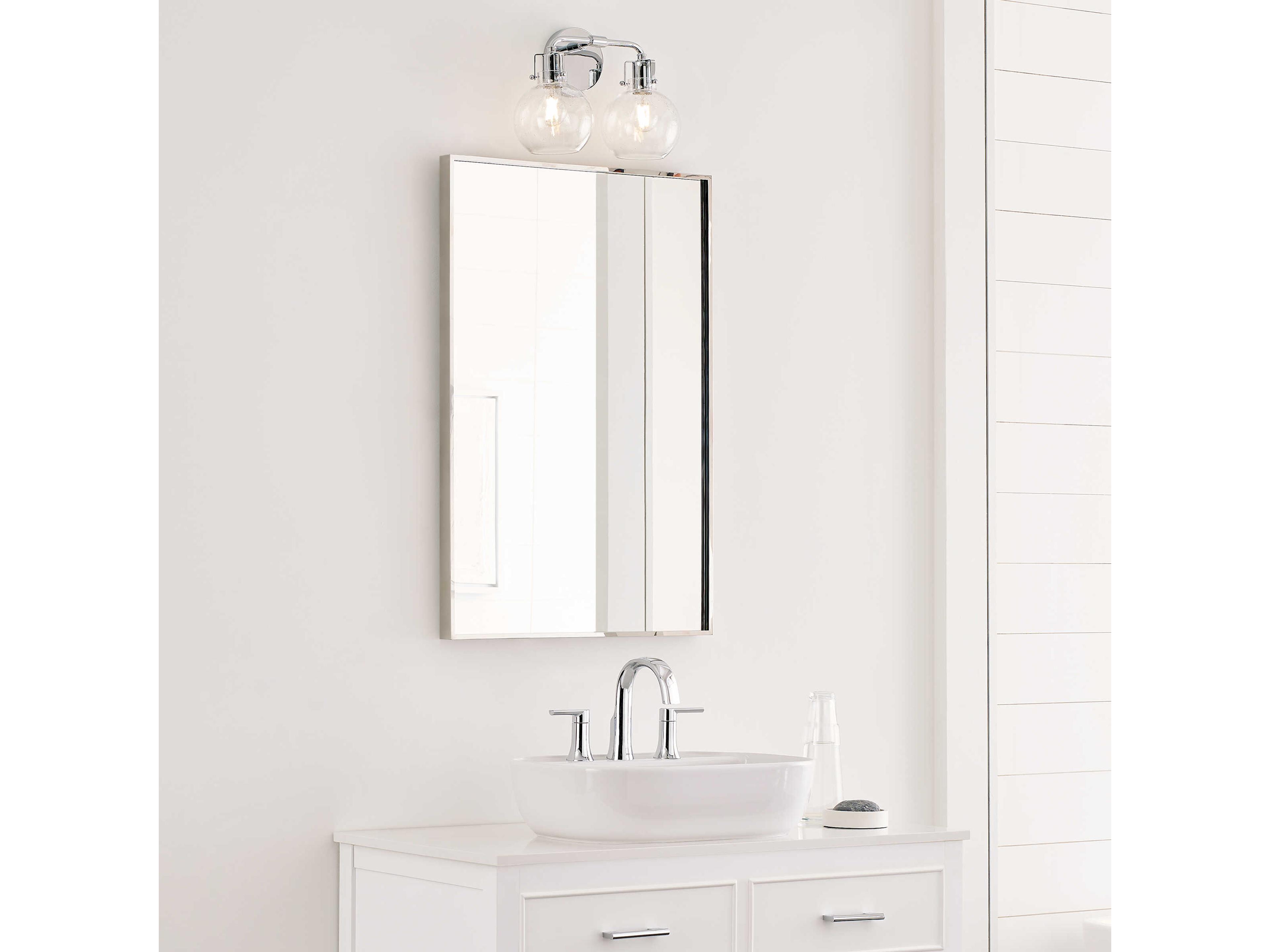 Visual Comfort Studio Clara 2-Light Chrome Vanity Light