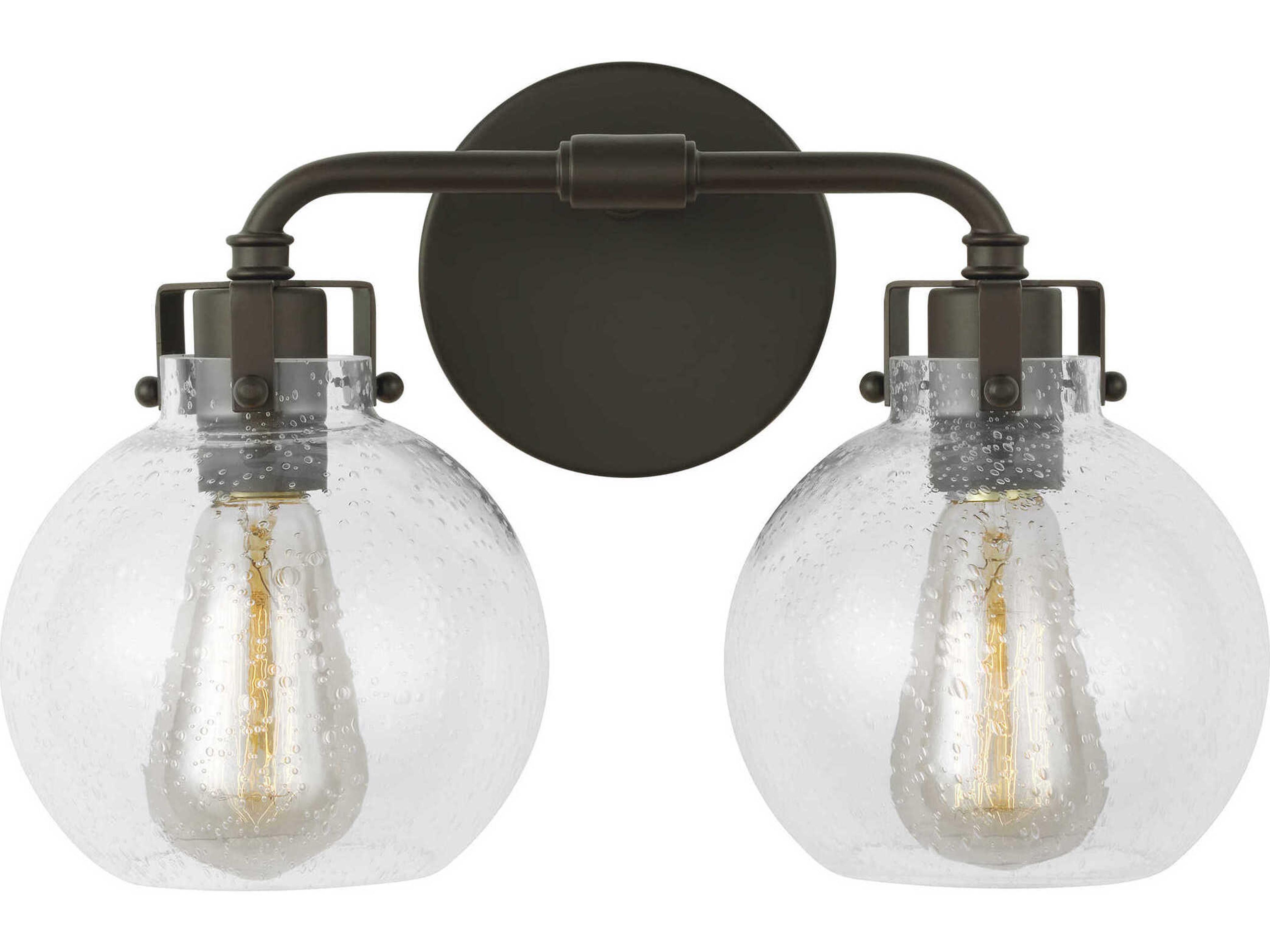 Visual Comfort Studio Clara 2-Light Oil Rubbed Bronze Vanity Light