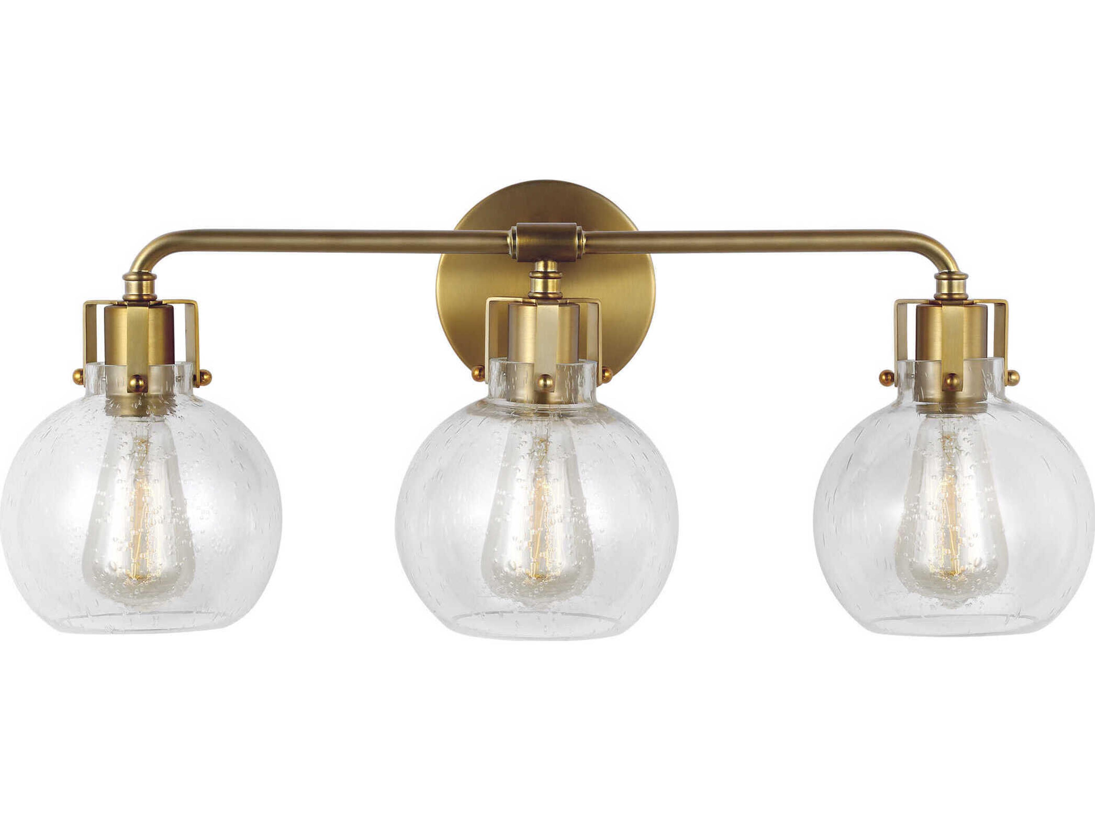 Visual Comfort Studio Clara 3-Light Burnished Brass Vanity Light