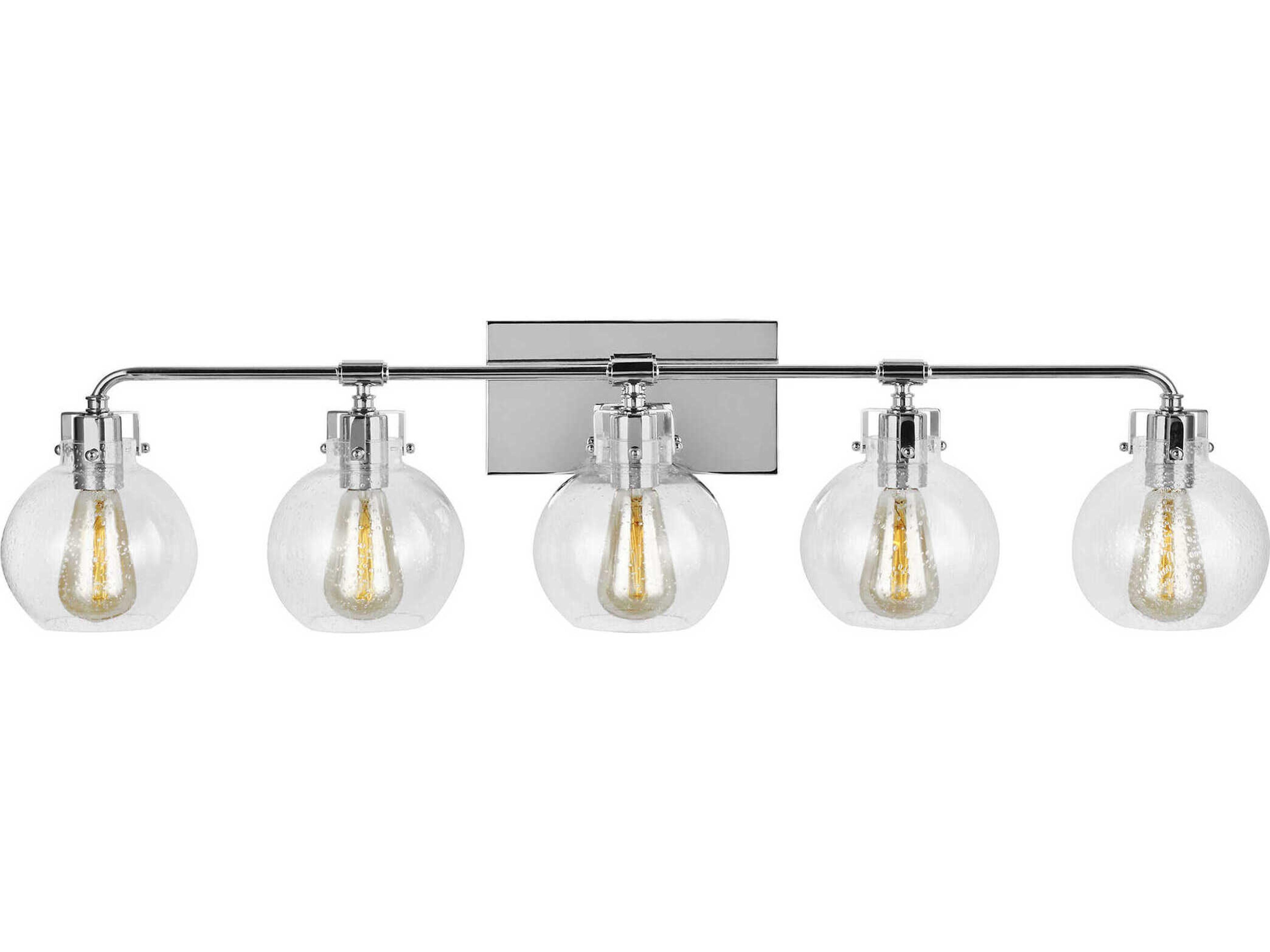 Visual Comfort Studio Clara 5-Light Chrome Vanity Light