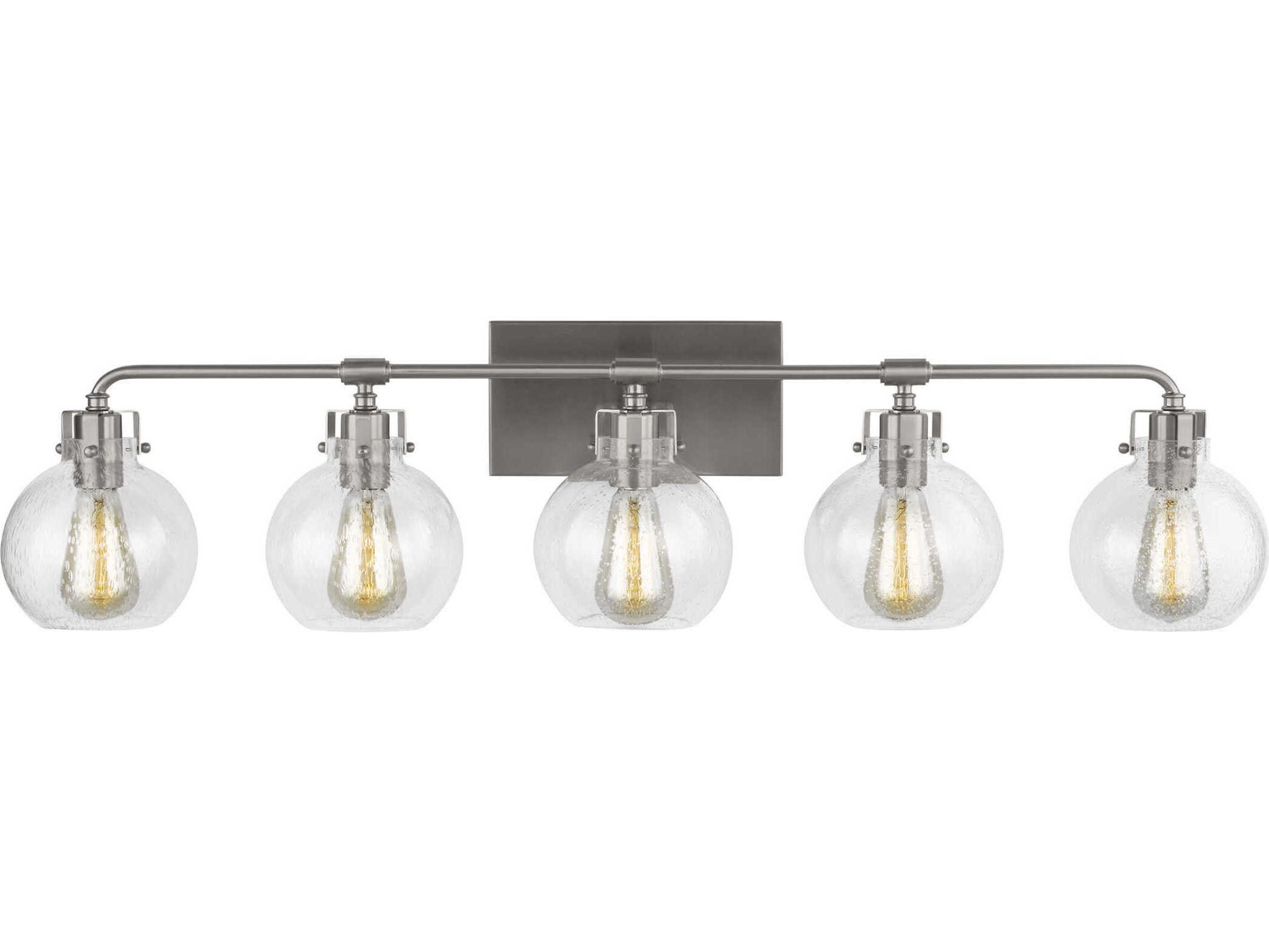 Visual Comfort Studio Clara 5-Light Satin Nickel Vanity Light