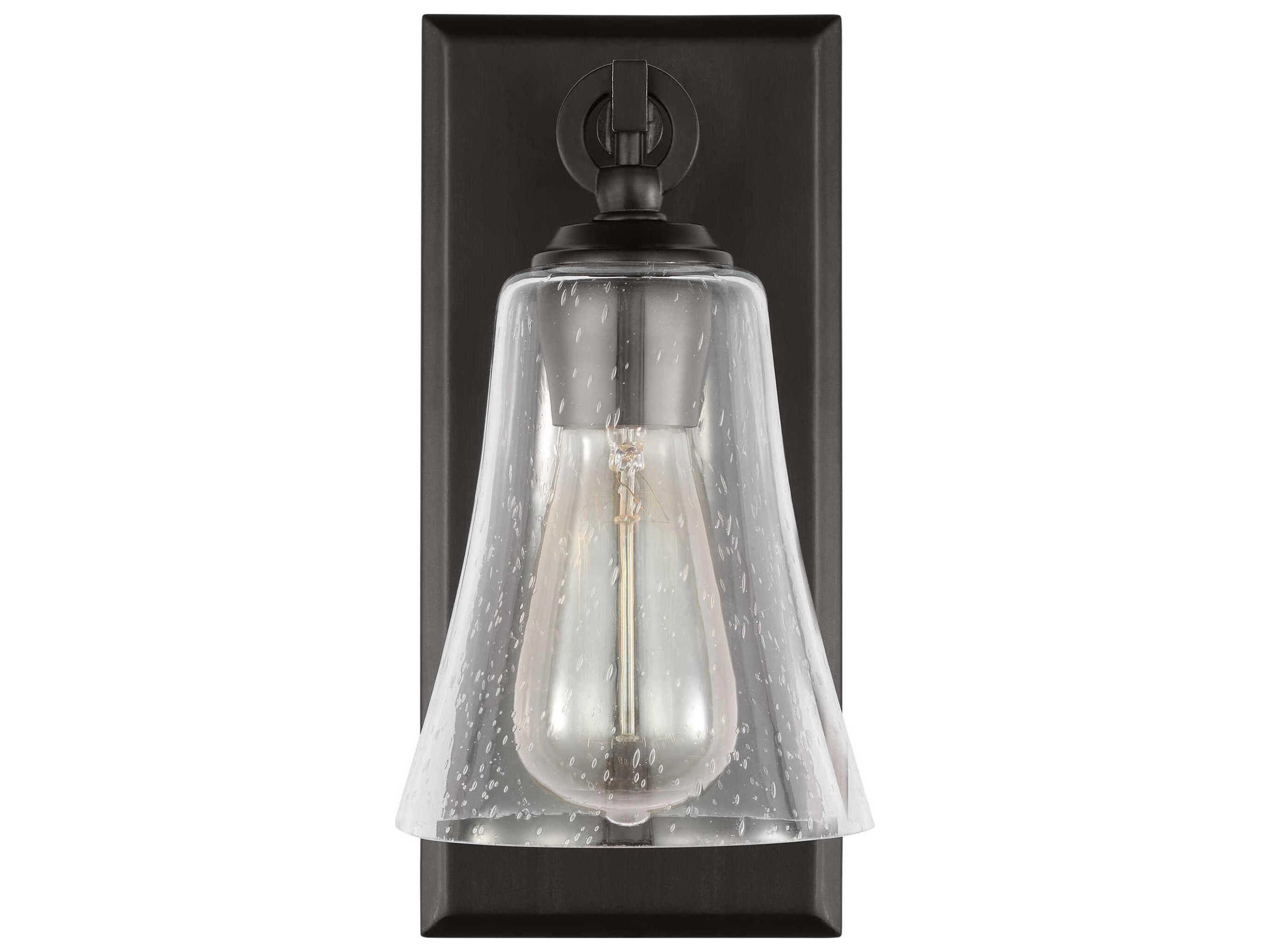 Visual Comfort Studio Monterro 1-Light Aged Iron Black Wall Sconce