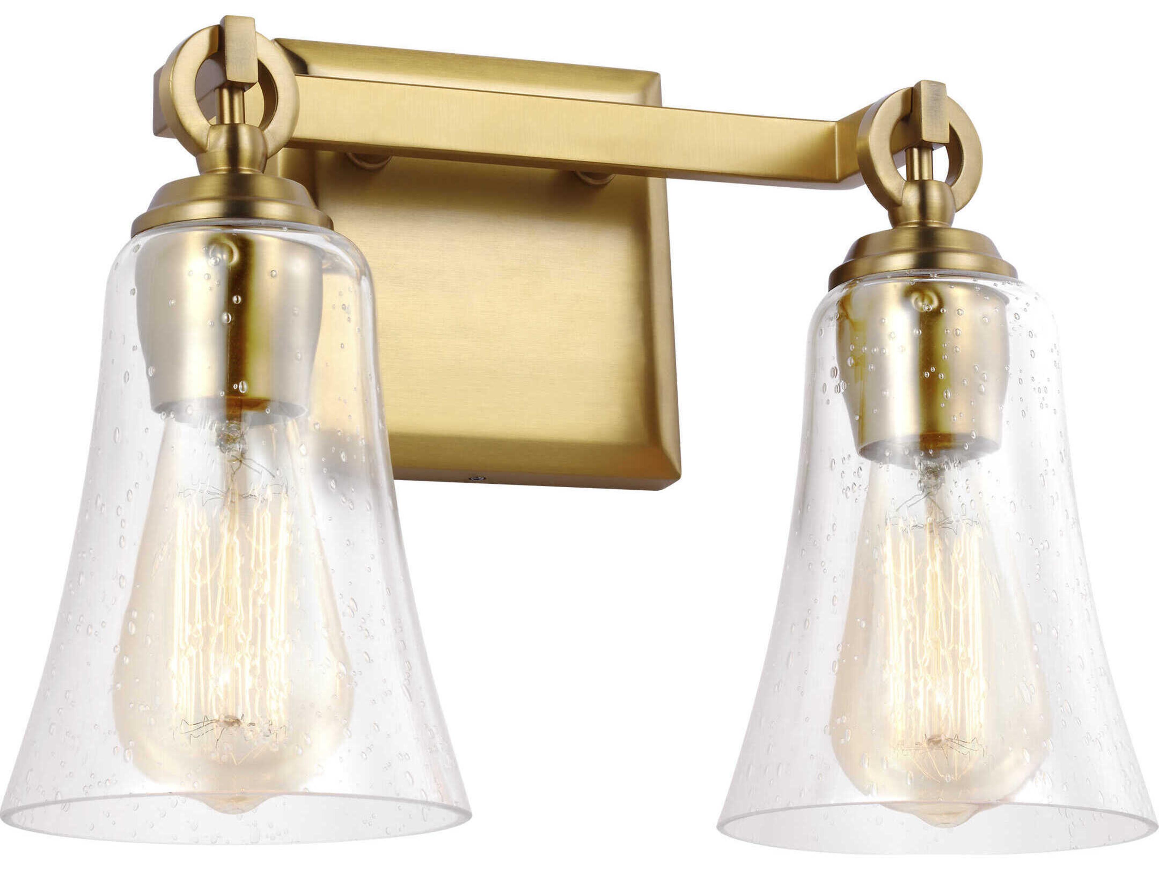 Visual Comfort Studio Monterro 2-Light Burnished Brass Vanity Light