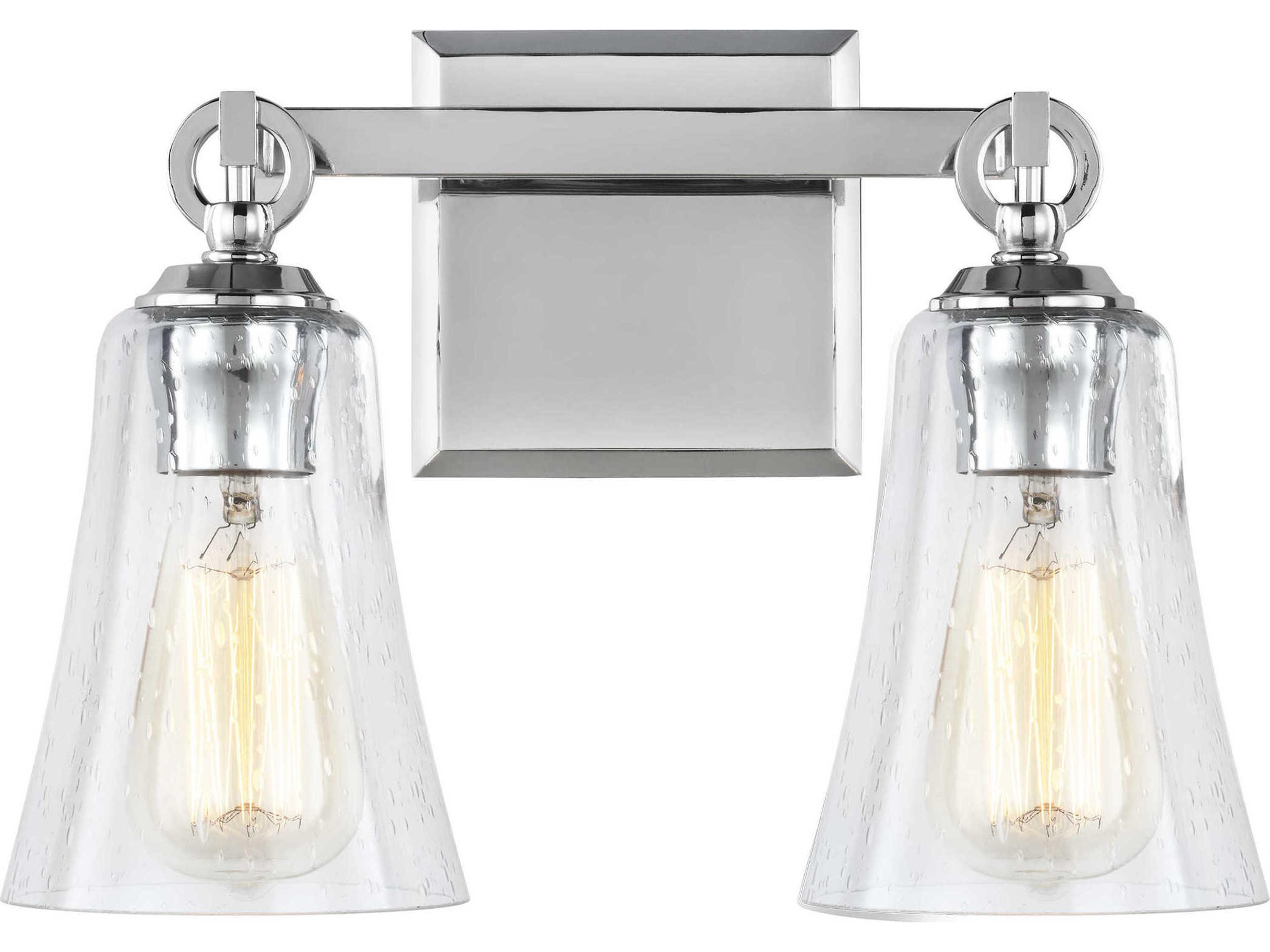 Monterro Two Light Bath Sconce Transitional Chrome Vanity