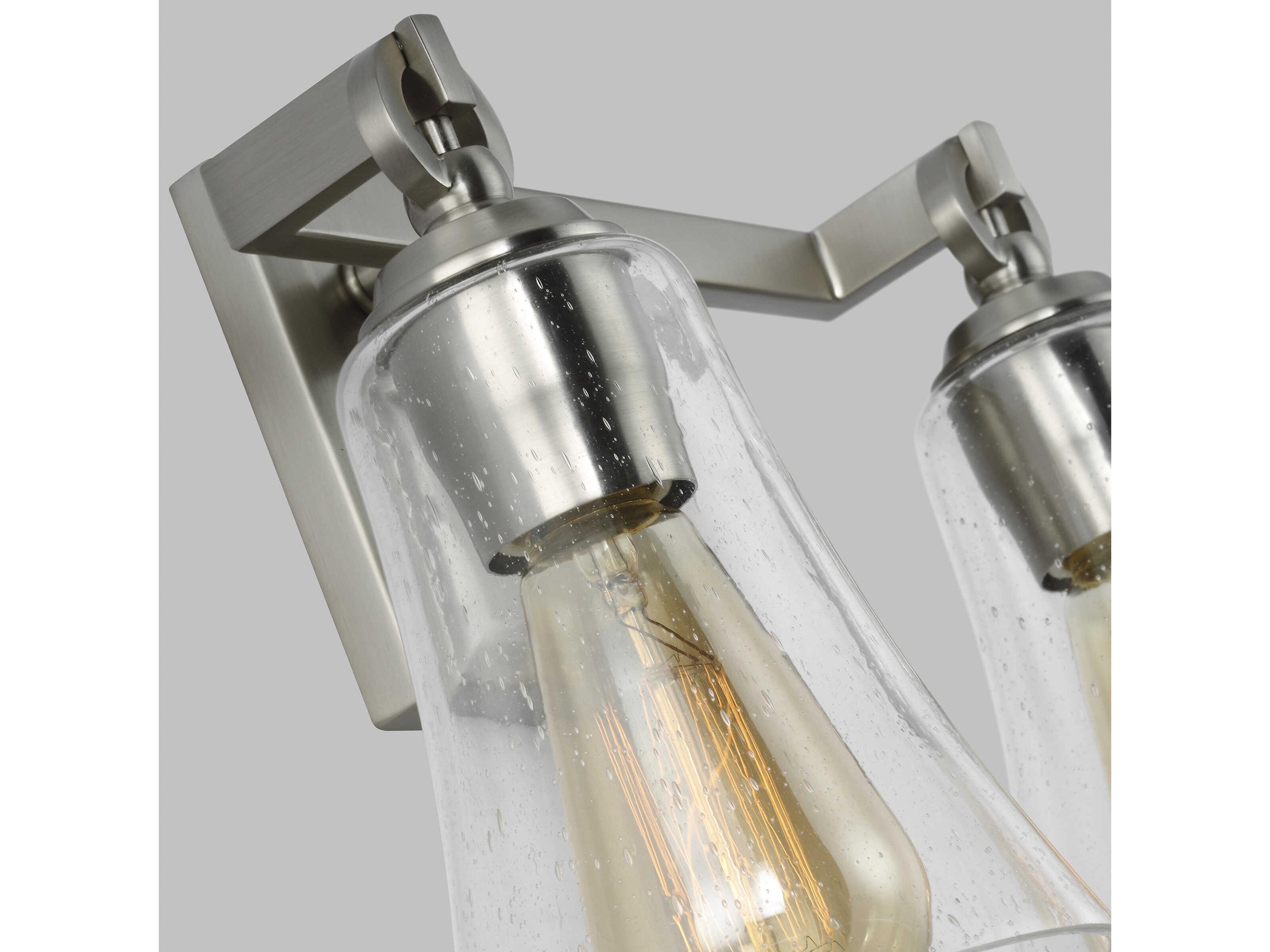 Visual Comfort Studio Monterro 2-Light Satin Nickel Vanity Light