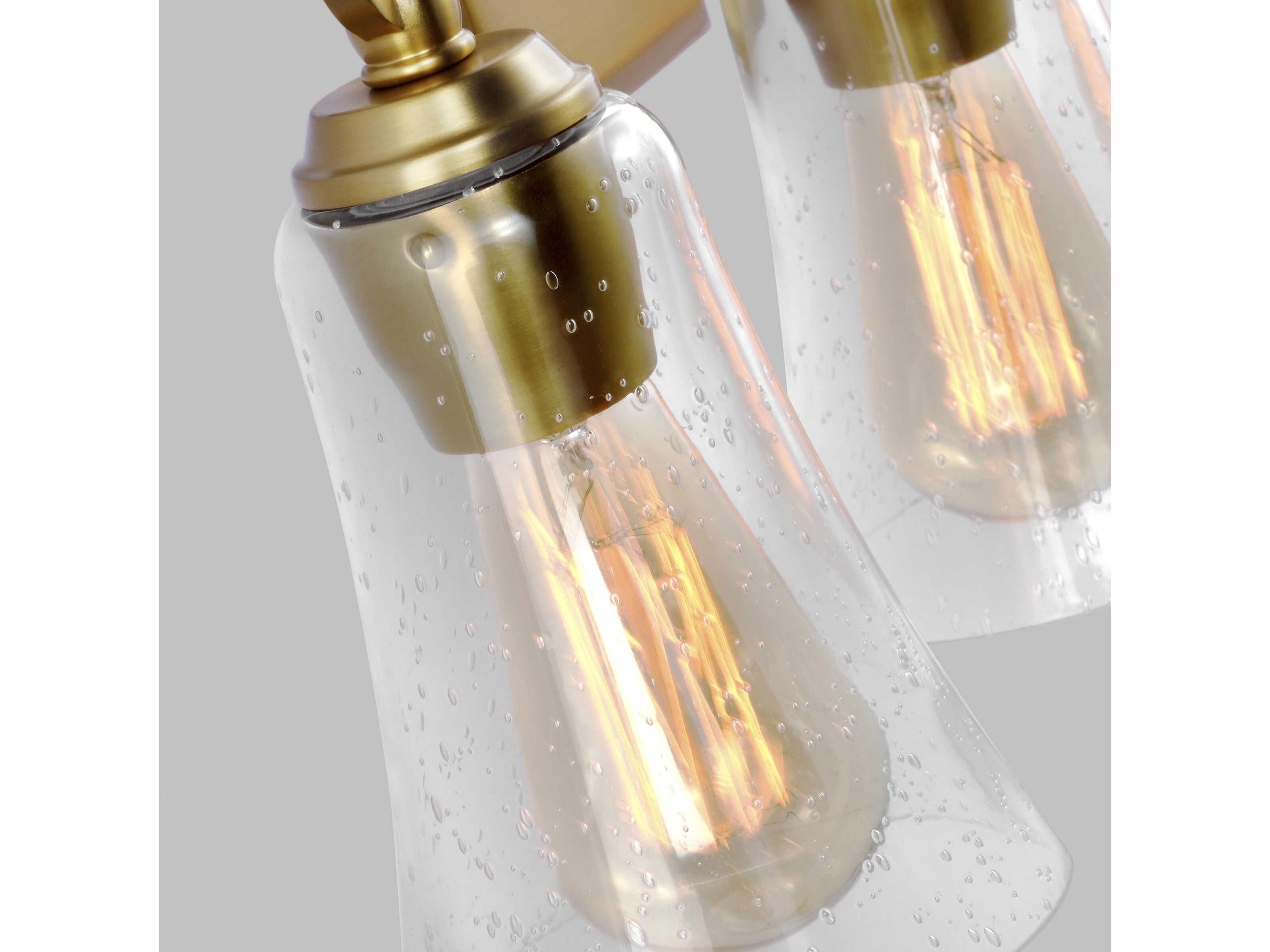 Visual Comfort Studio Monterro 3-Light Burnished Brass Vanity Light