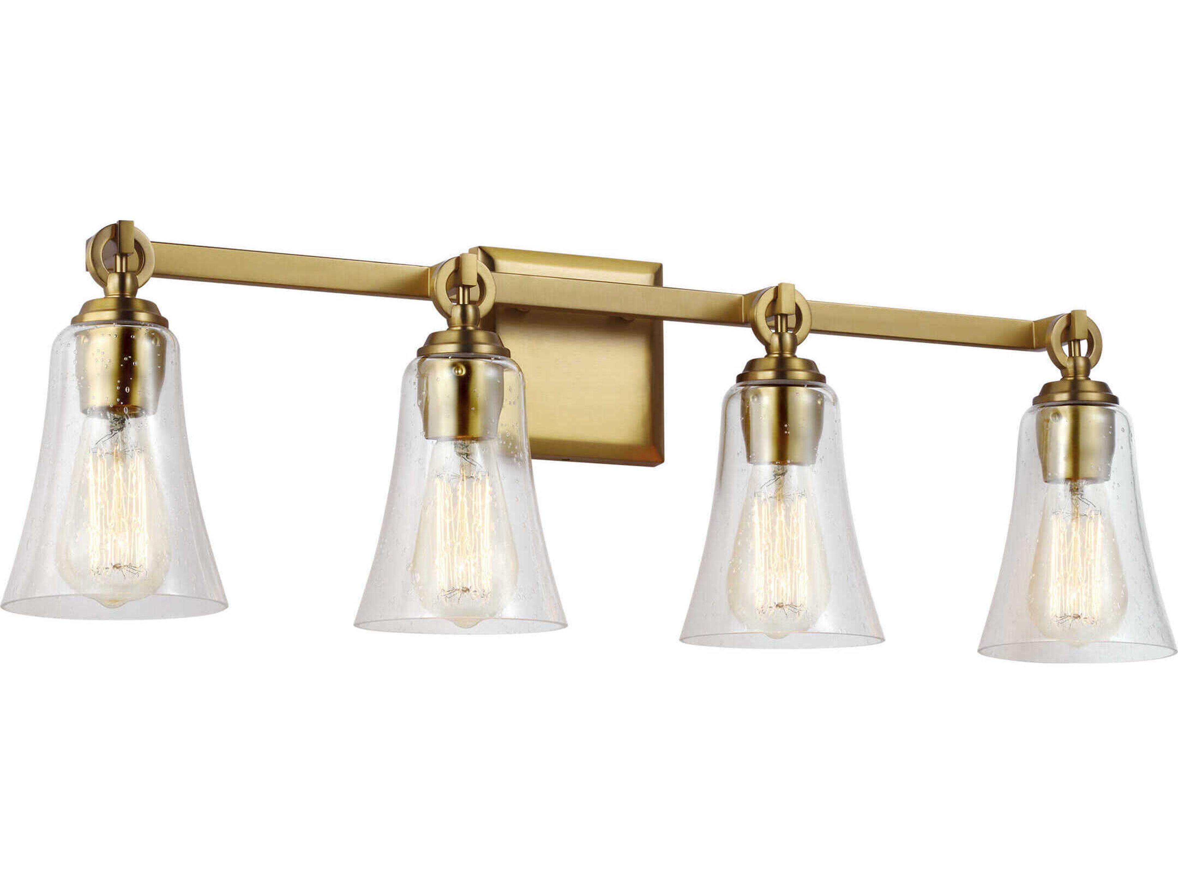 Visual Comfort Studio Monterro 4-Light Burnished Brass Vanity Light