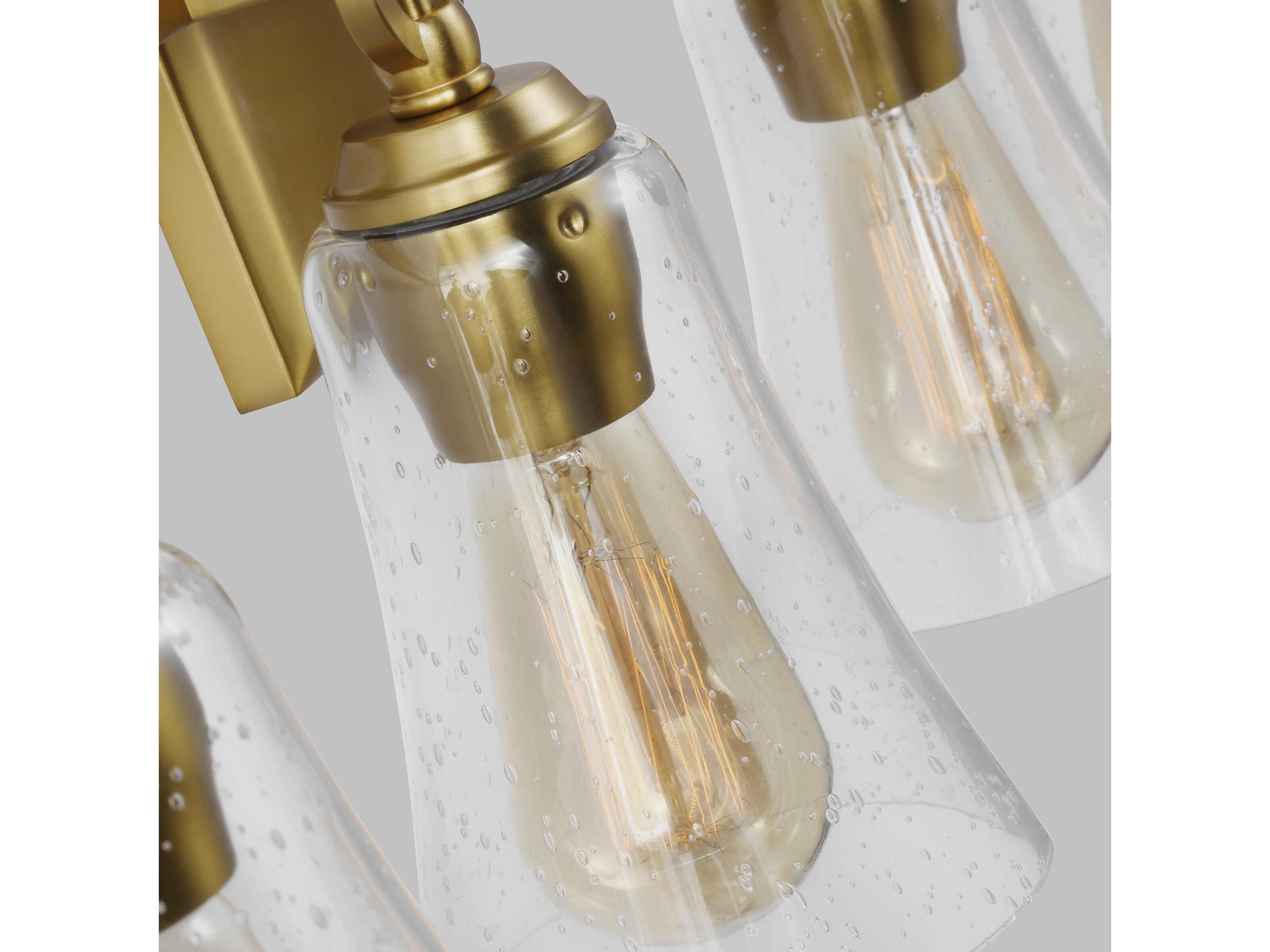 Visual Comfort Studio Monterro 4-Light Burnished Brass Vanity Light