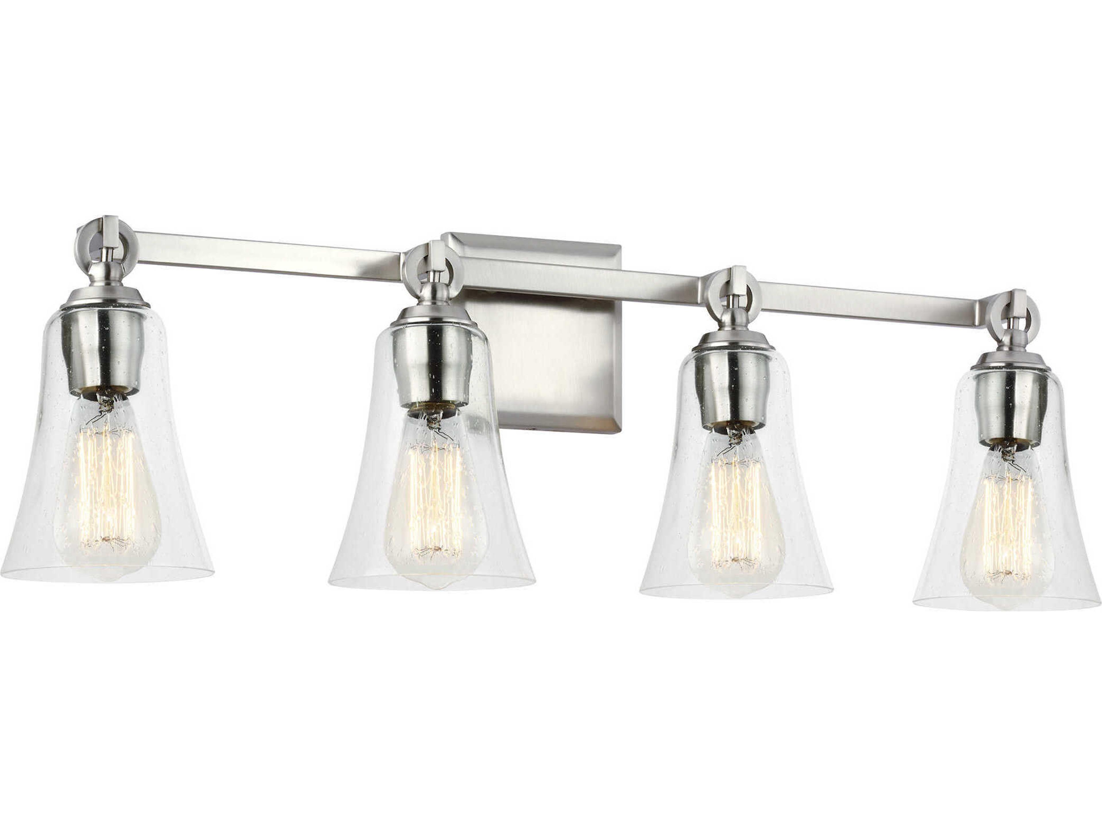 Visual Comfort Studio Monterro 4-Light Satin Nickel Vanity Light