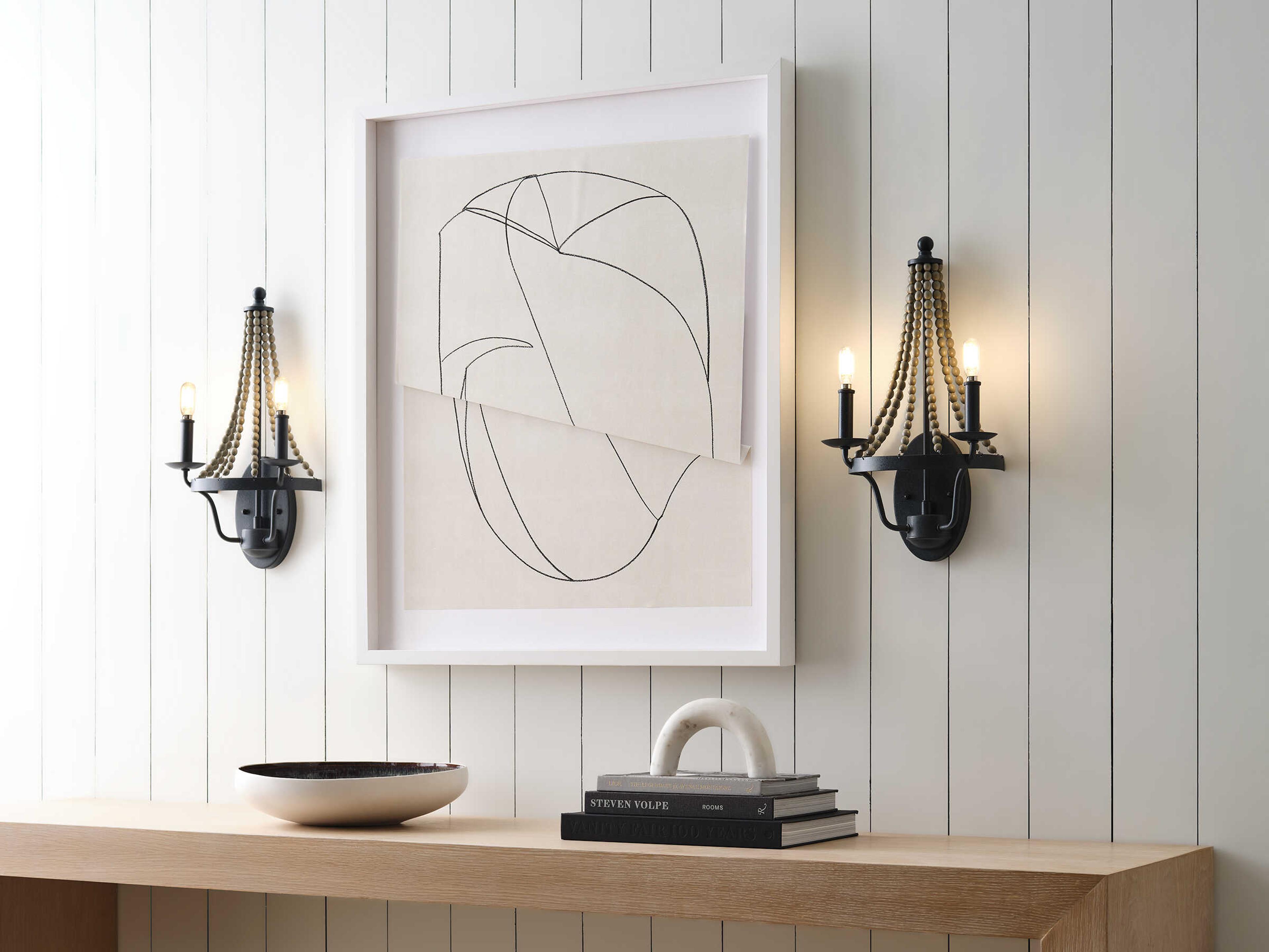 Visual Comfort Studio Nori 2-Light Dark Weathered Zinc Driftwood Grey Wall Sconce