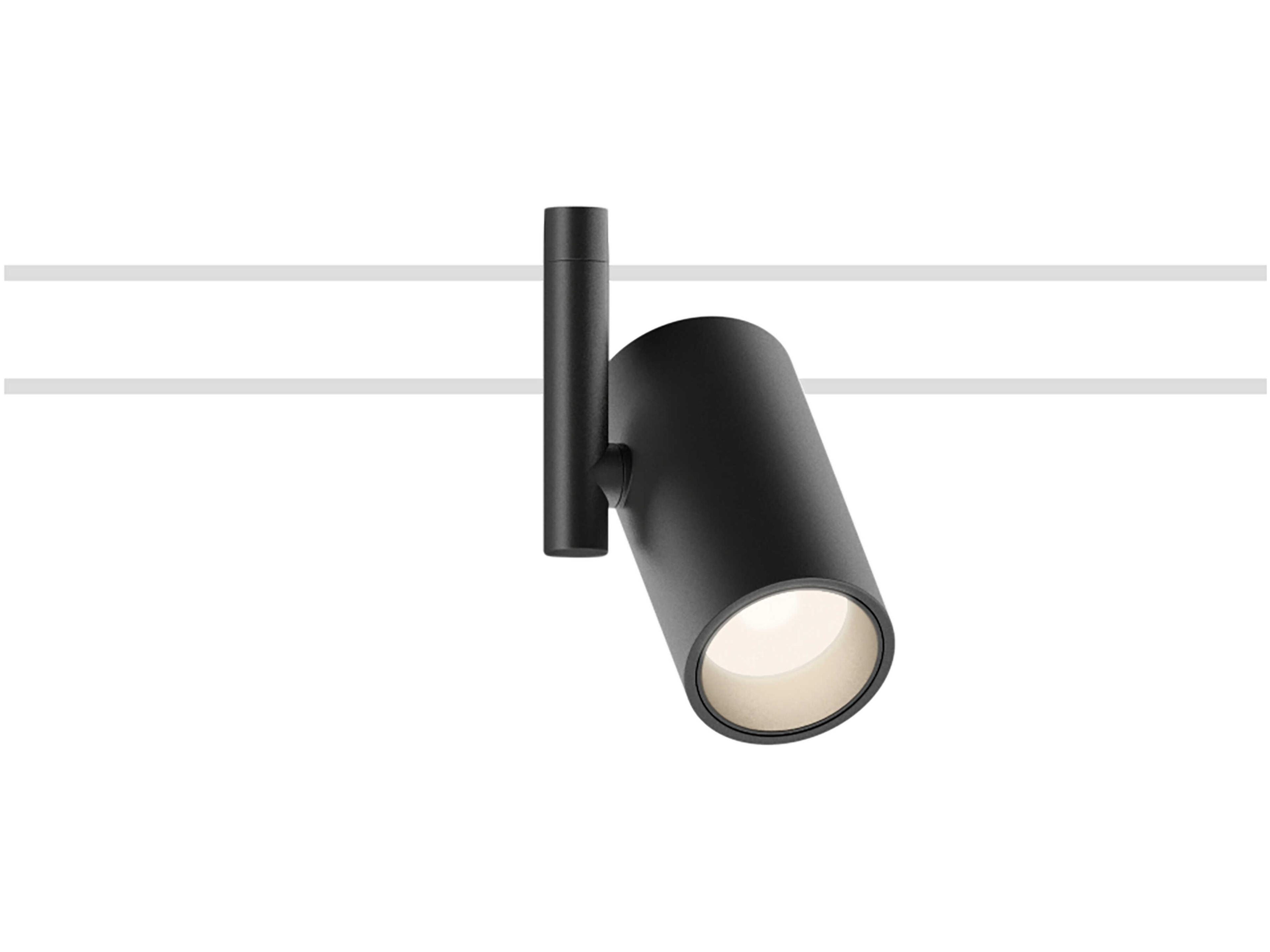 Circus 1-Light Black Cylinder Spot Light