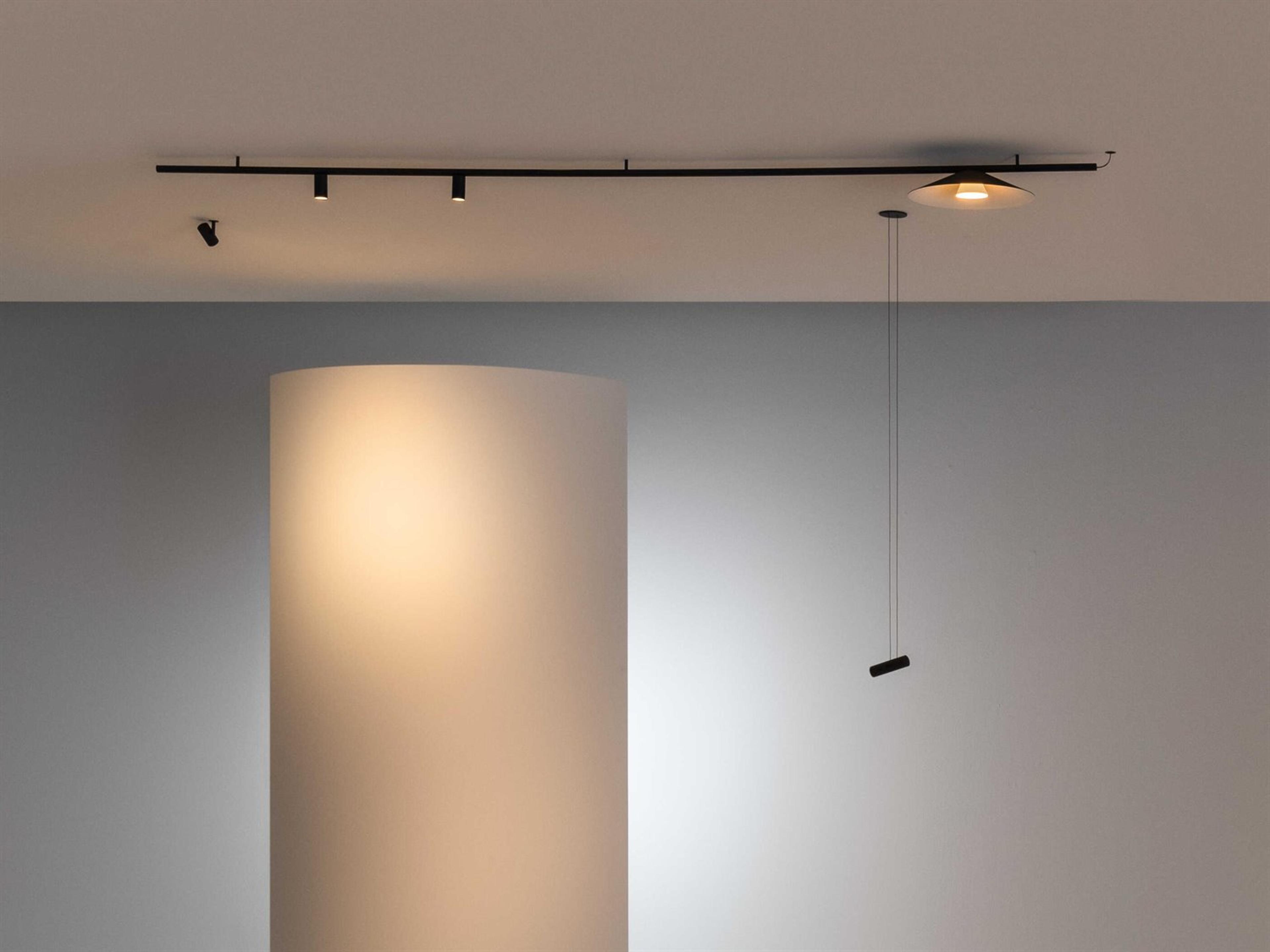 Vibia Circus Solo 1-Light Black Cylinder Semi Flush Mount