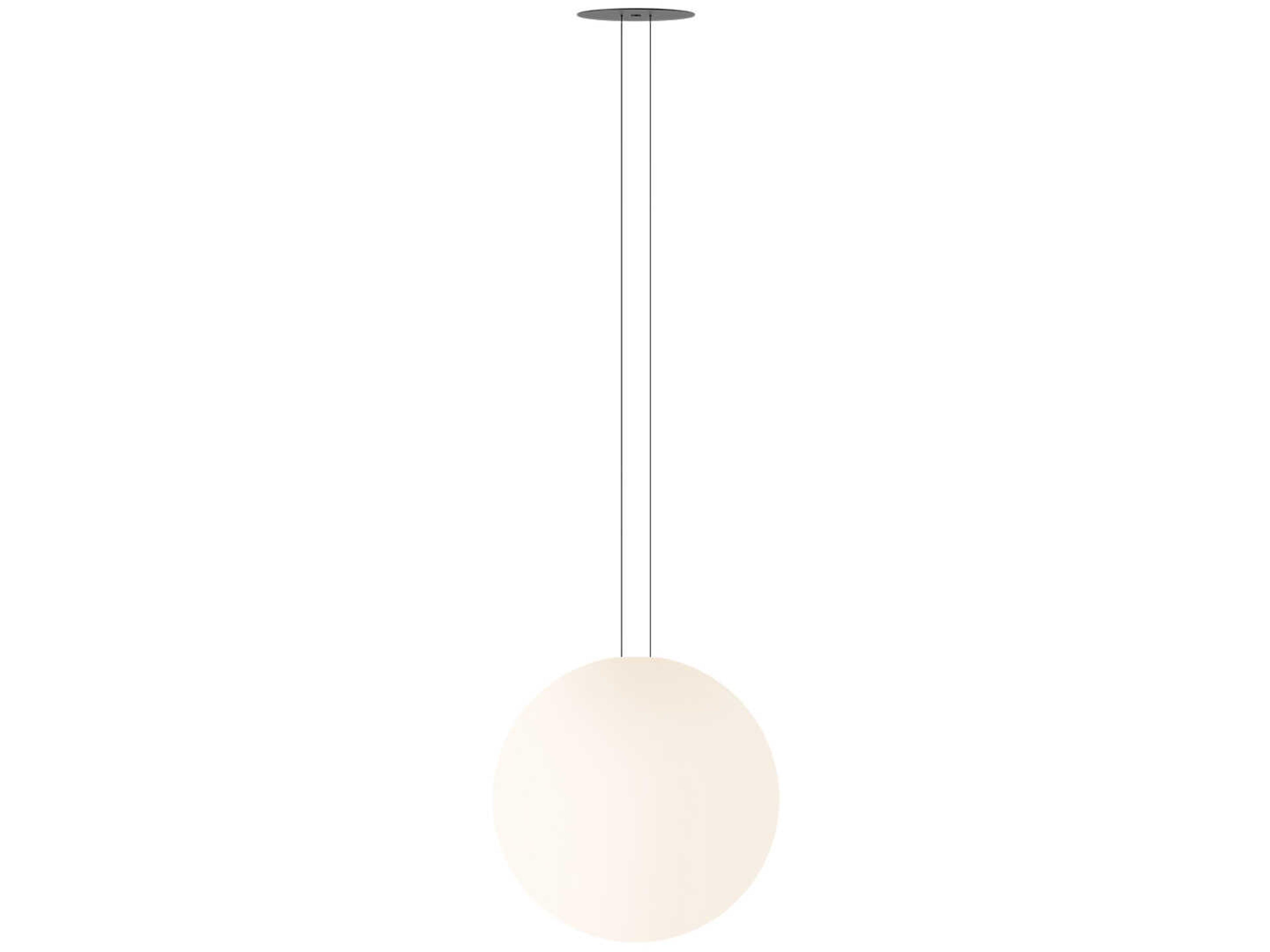 Circus Solo 1-Light Black White Globe Pendant